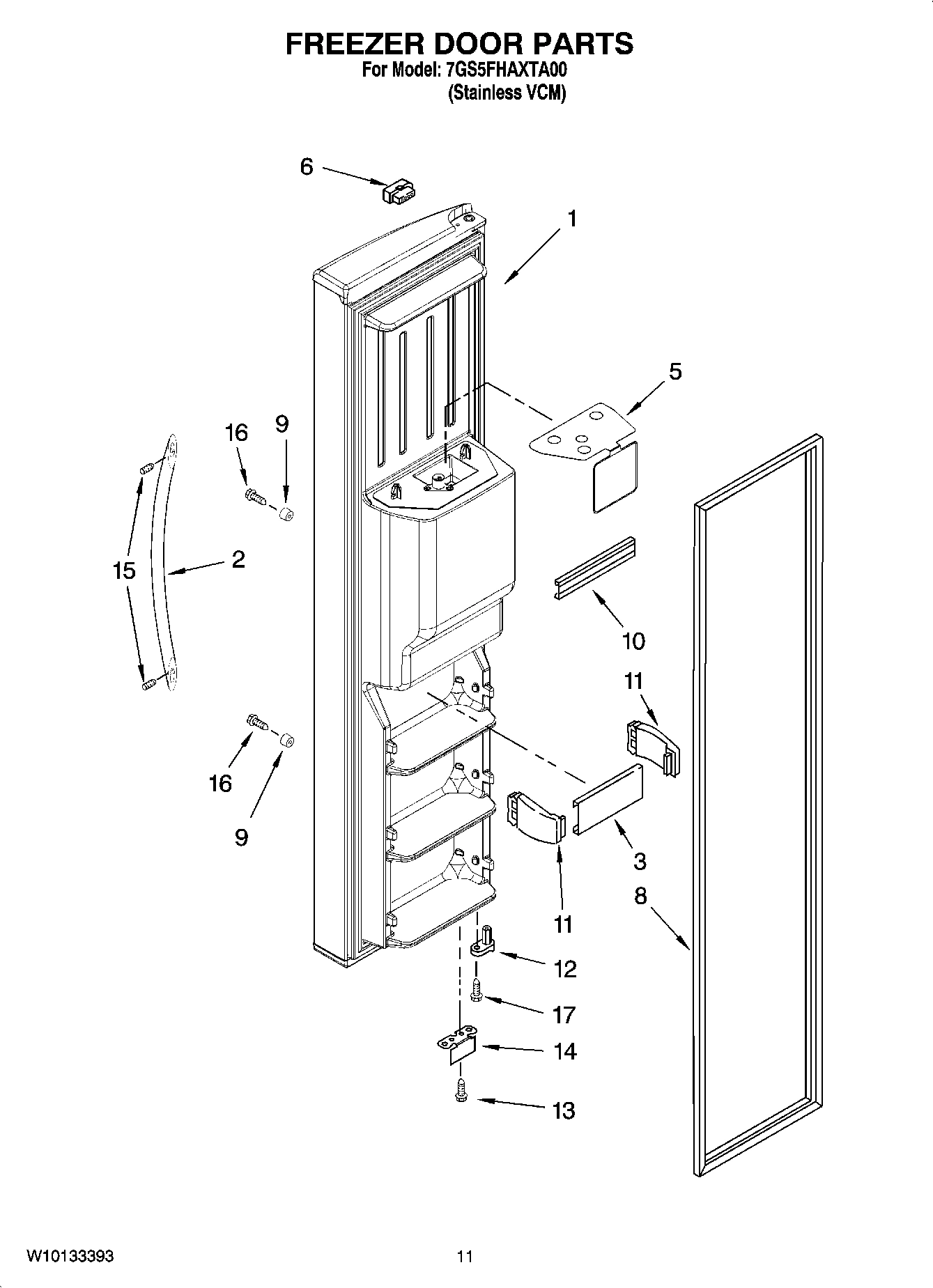 07 - FREEZER DOOR PARTS