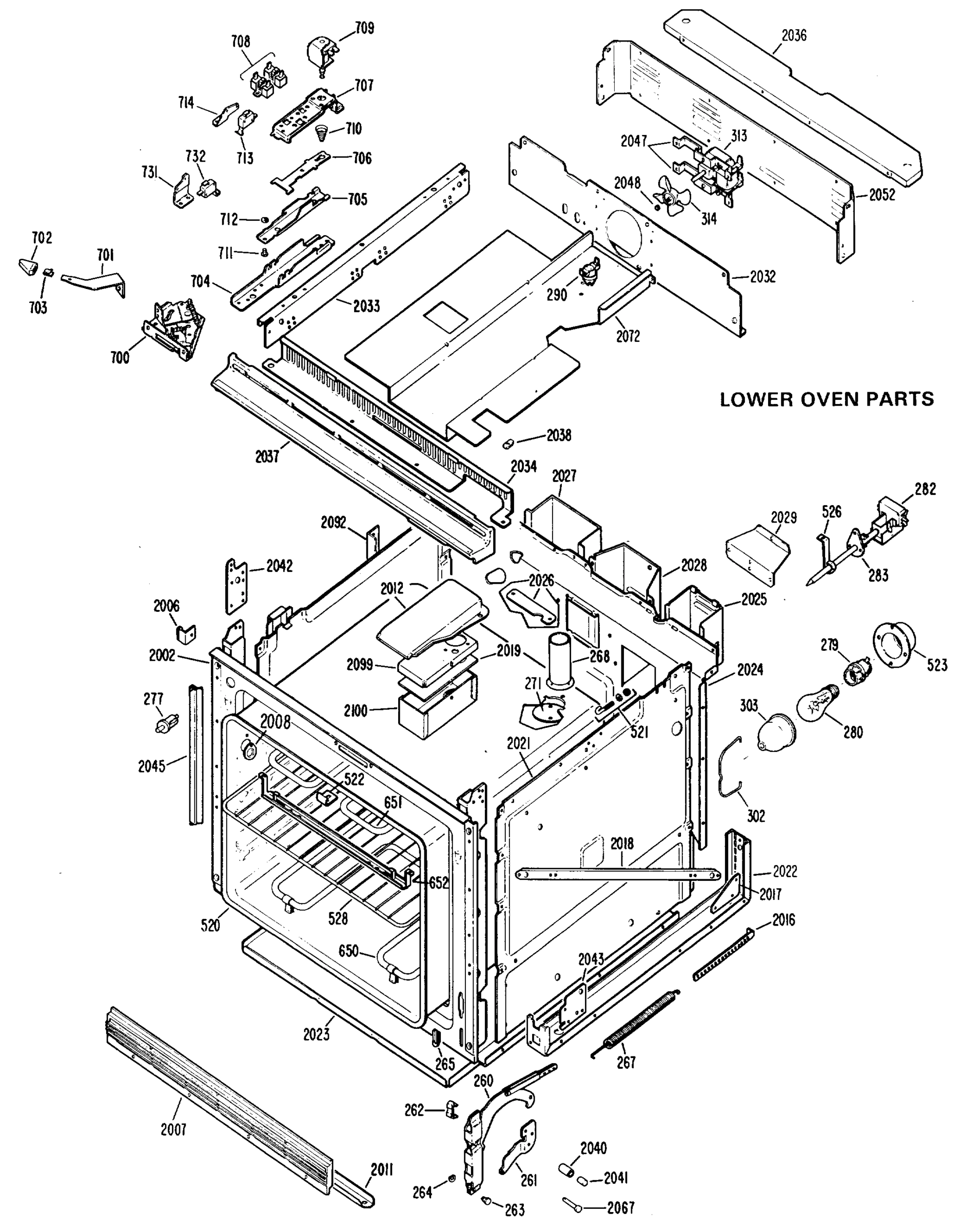 LOWER OVEN PARTS