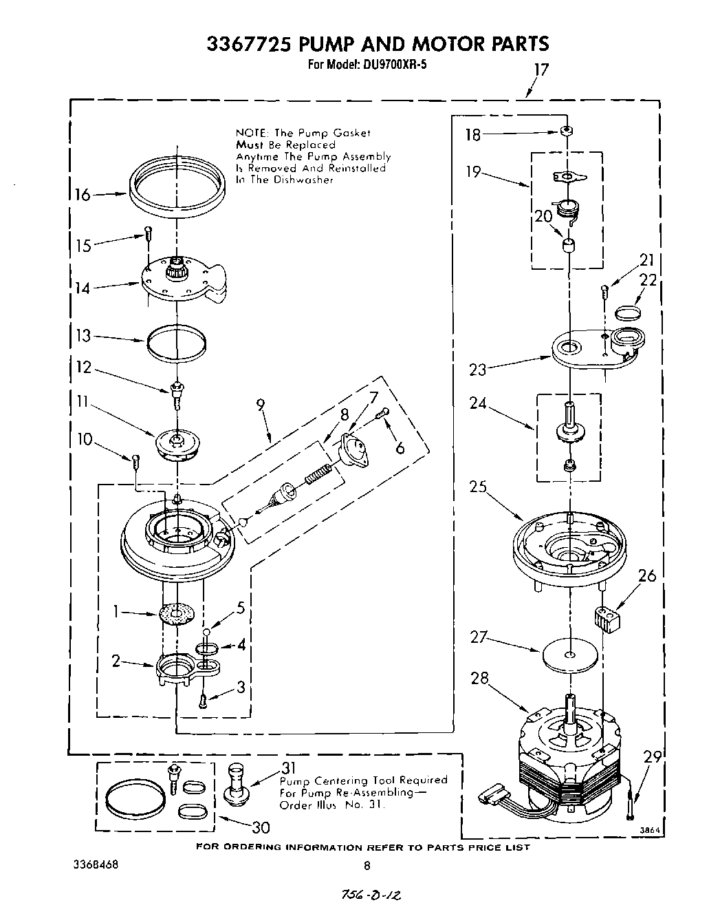06 - 3367725 PUMP AND MOTOR