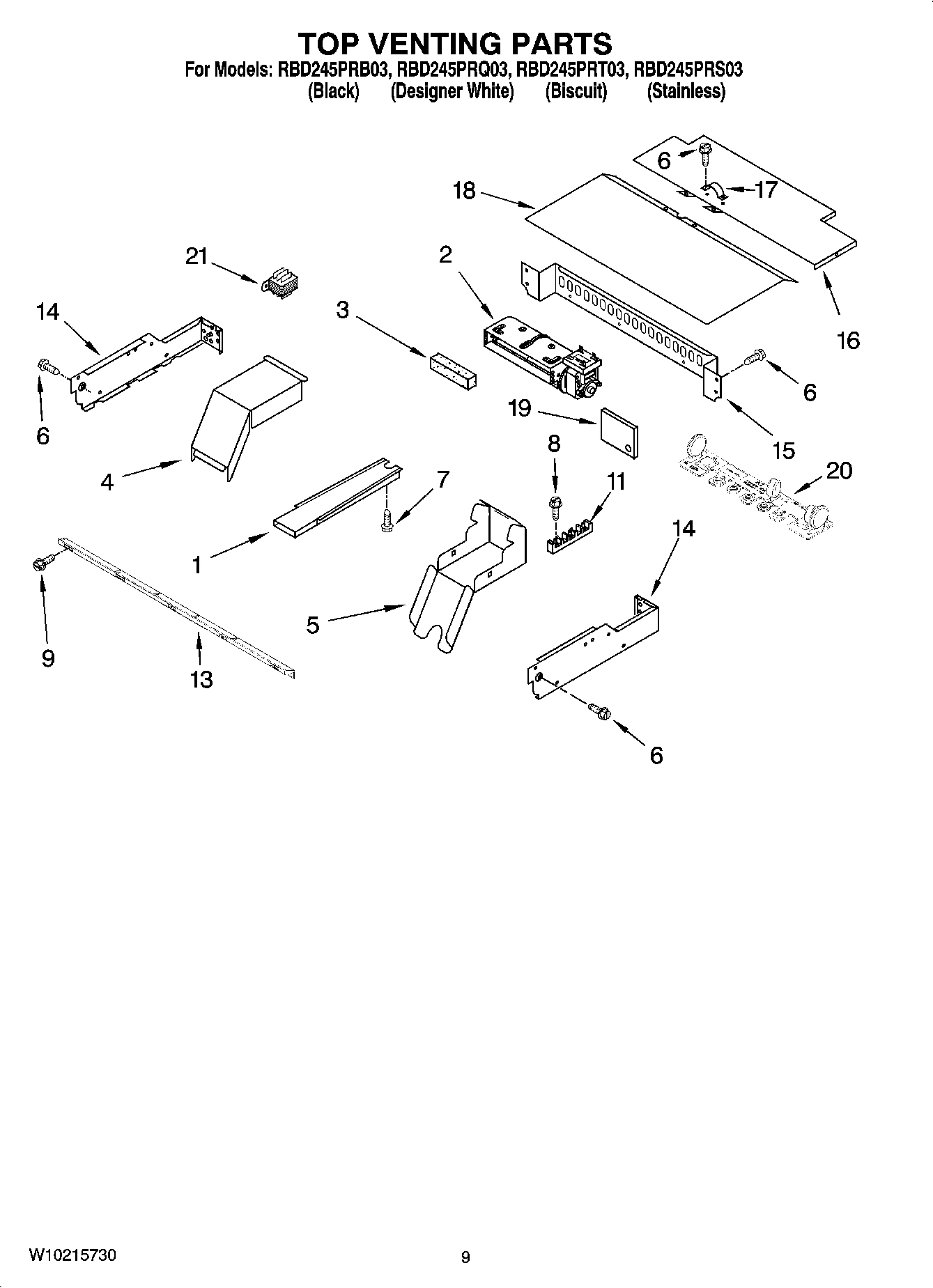 07 - TOP VENTING PARTS, OPTIONAL PARTS
