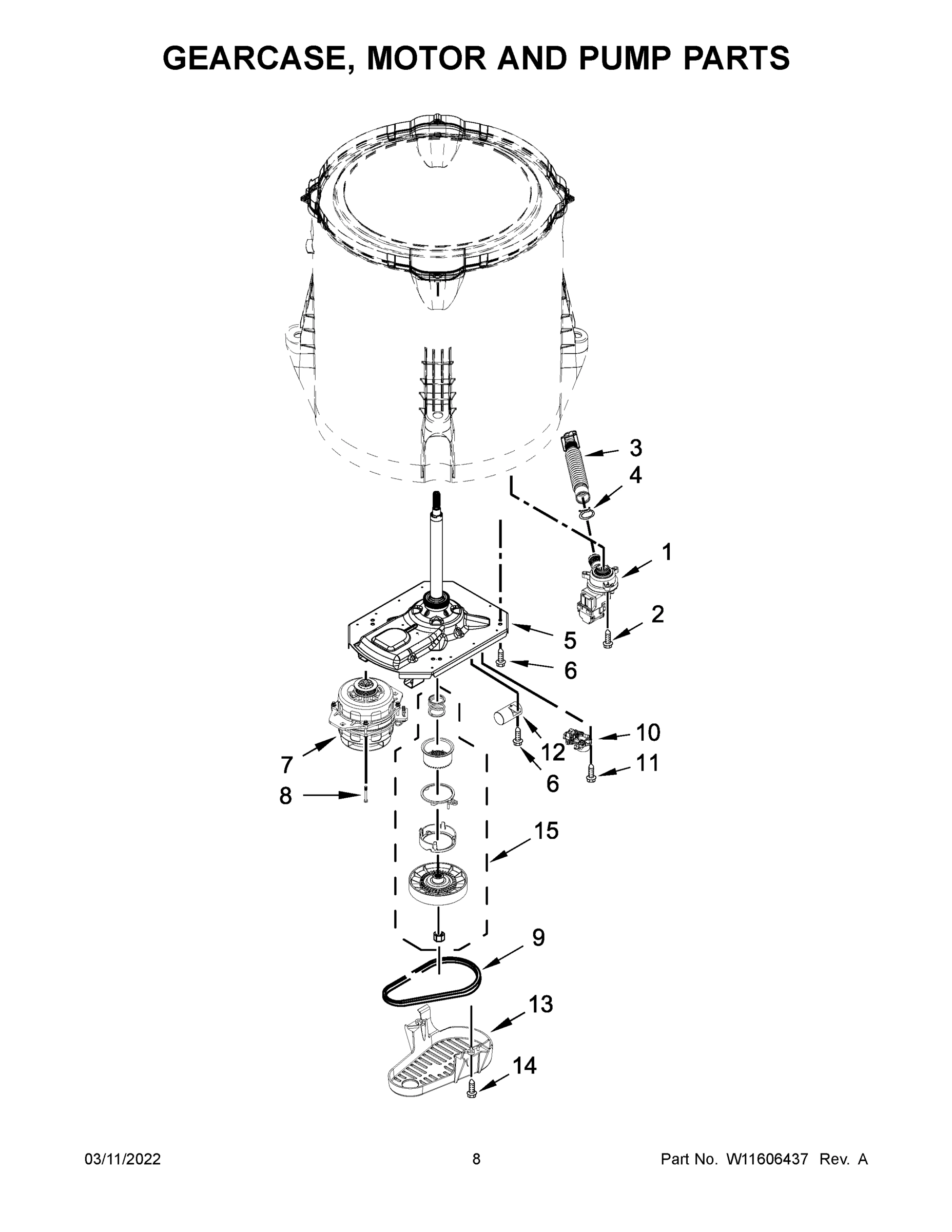 05 - GEARCASE, MOTOR AND PUMP PARTS