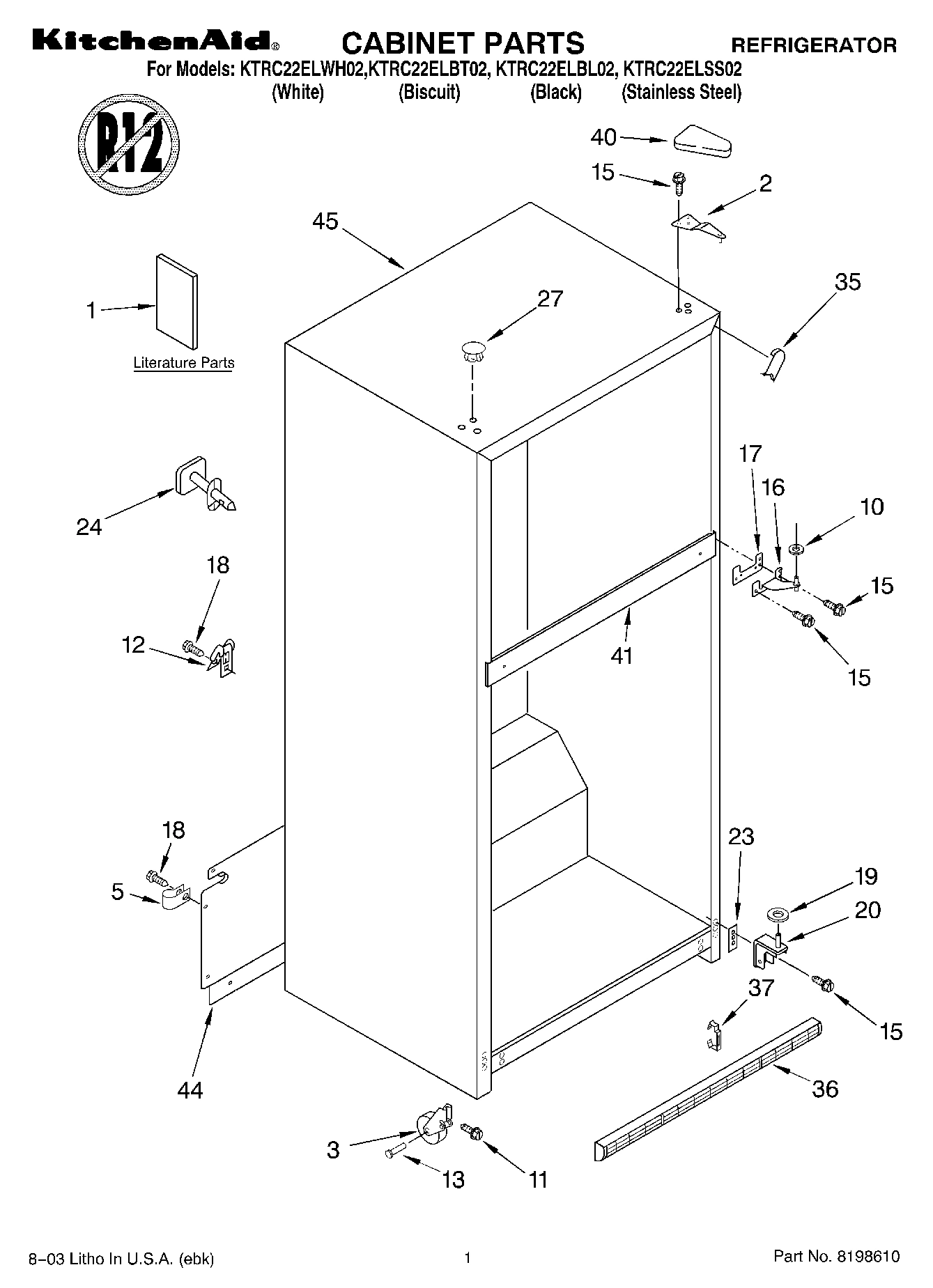 01 - CABINET PARTS