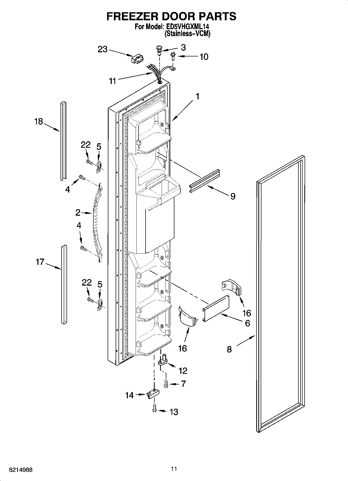 07 - FREEZER DOOR PARTS
