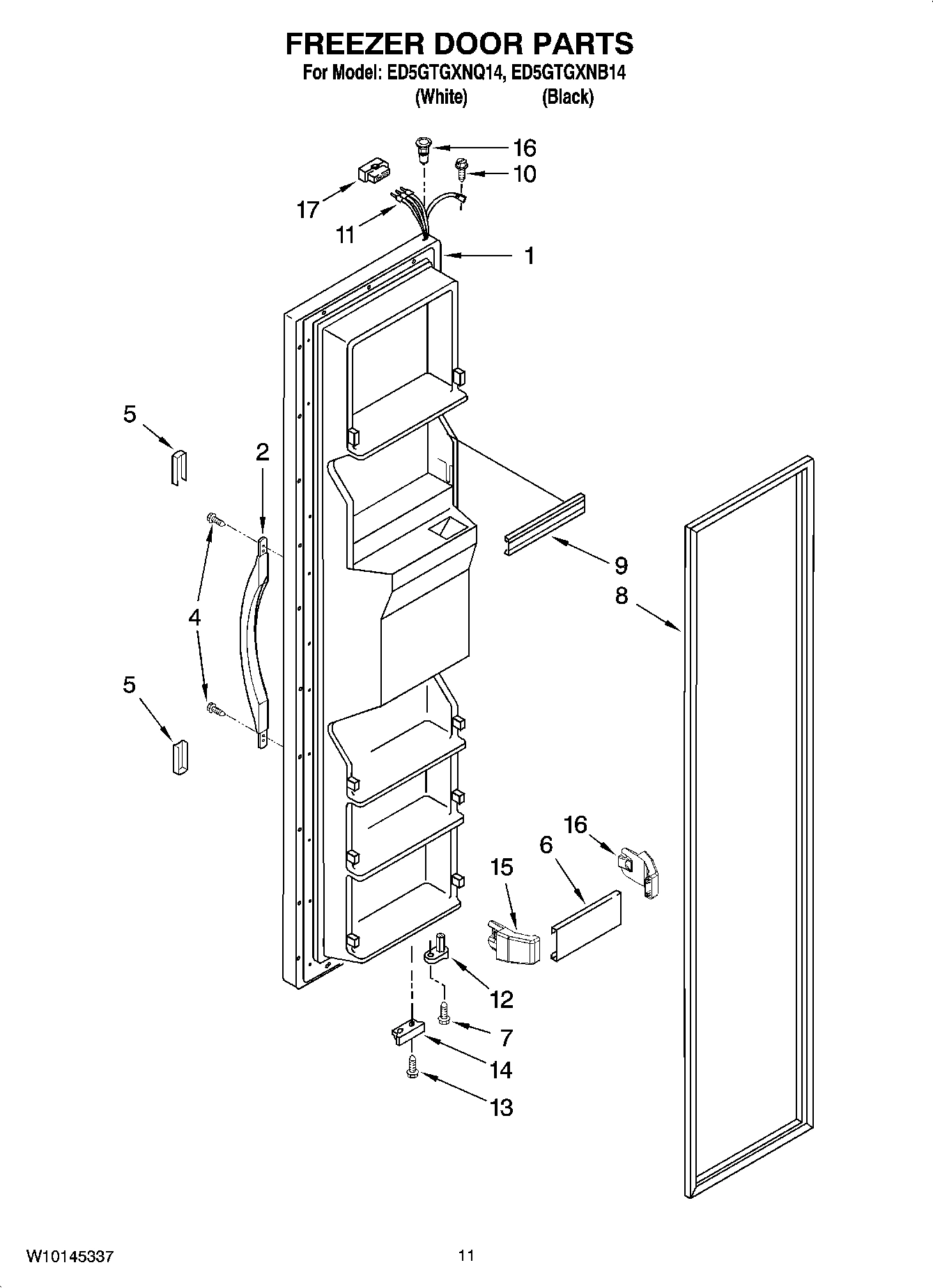 07 - FREEZER DOOR PARTS