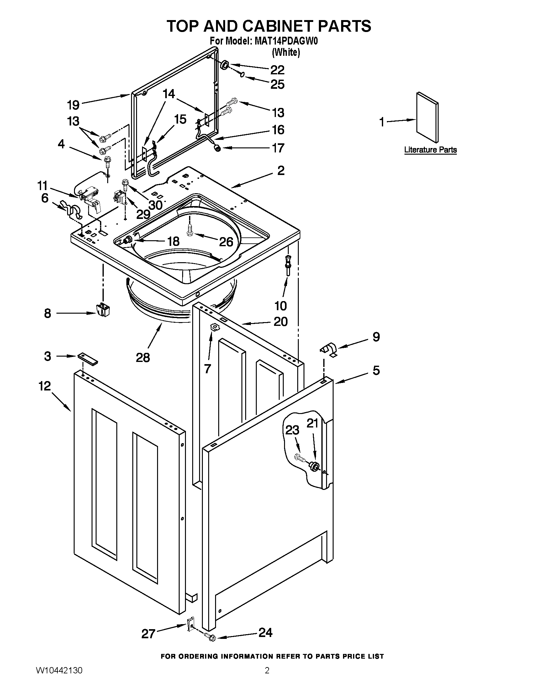 01 - TOP AND CABINET PARTS