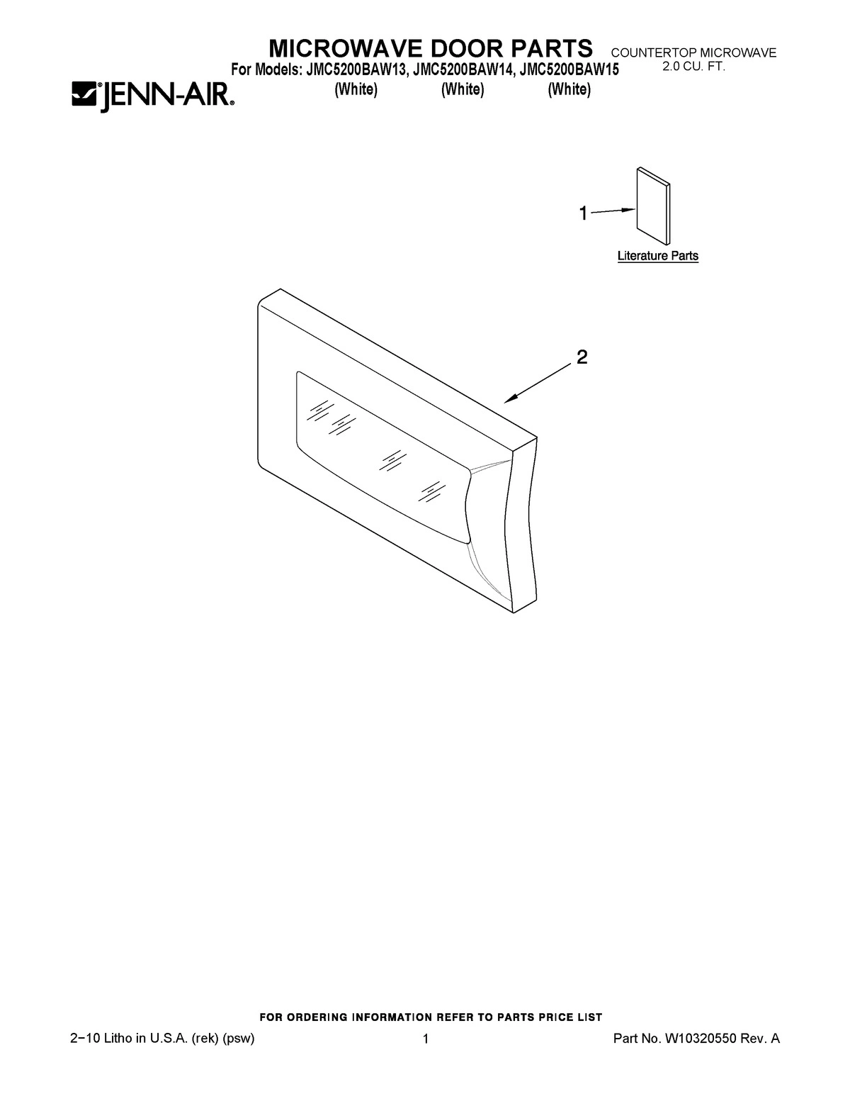 01 - MICROWAVE DOOR PARTS