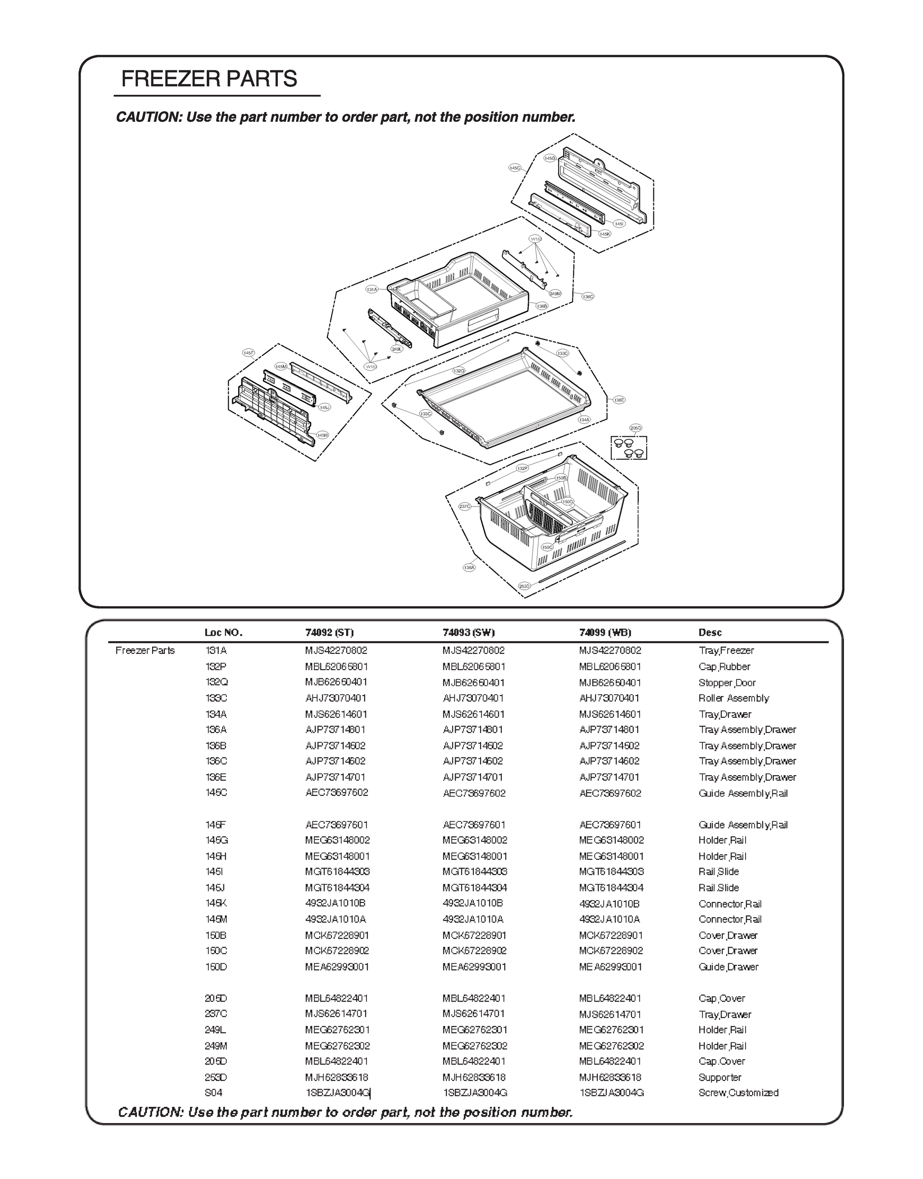 FREEZER PARTS