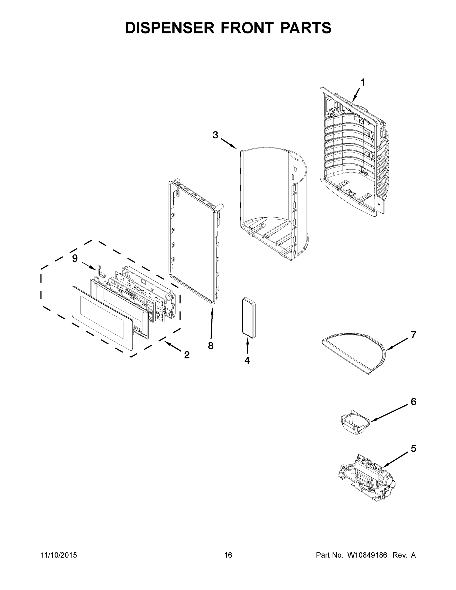 09 - DISPENSER FRONT PARTS