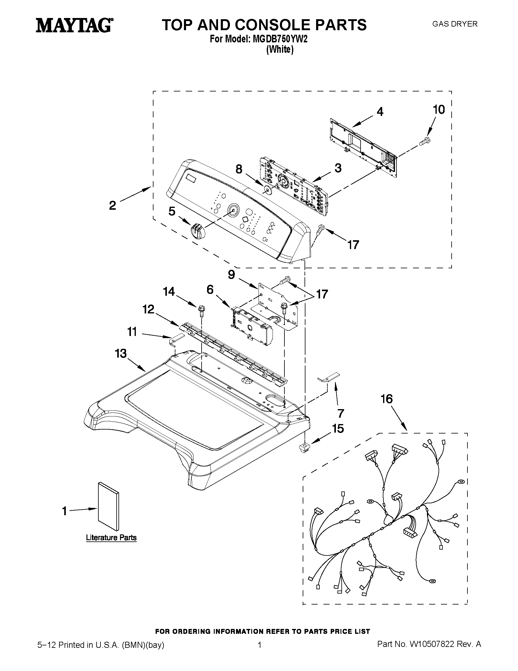 01 - TOP AND CONSOLE PARTS