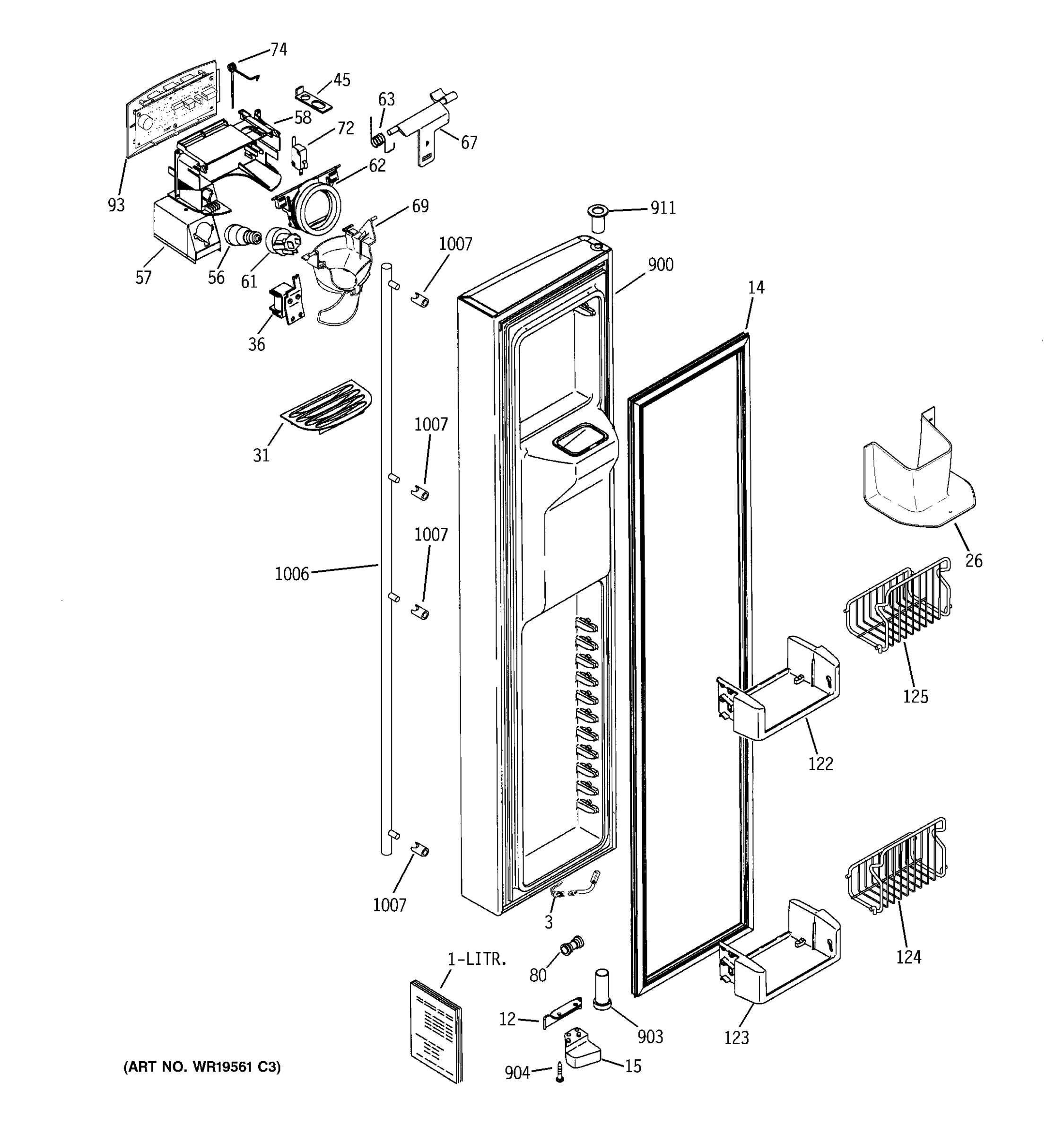 FREEZER DOOR