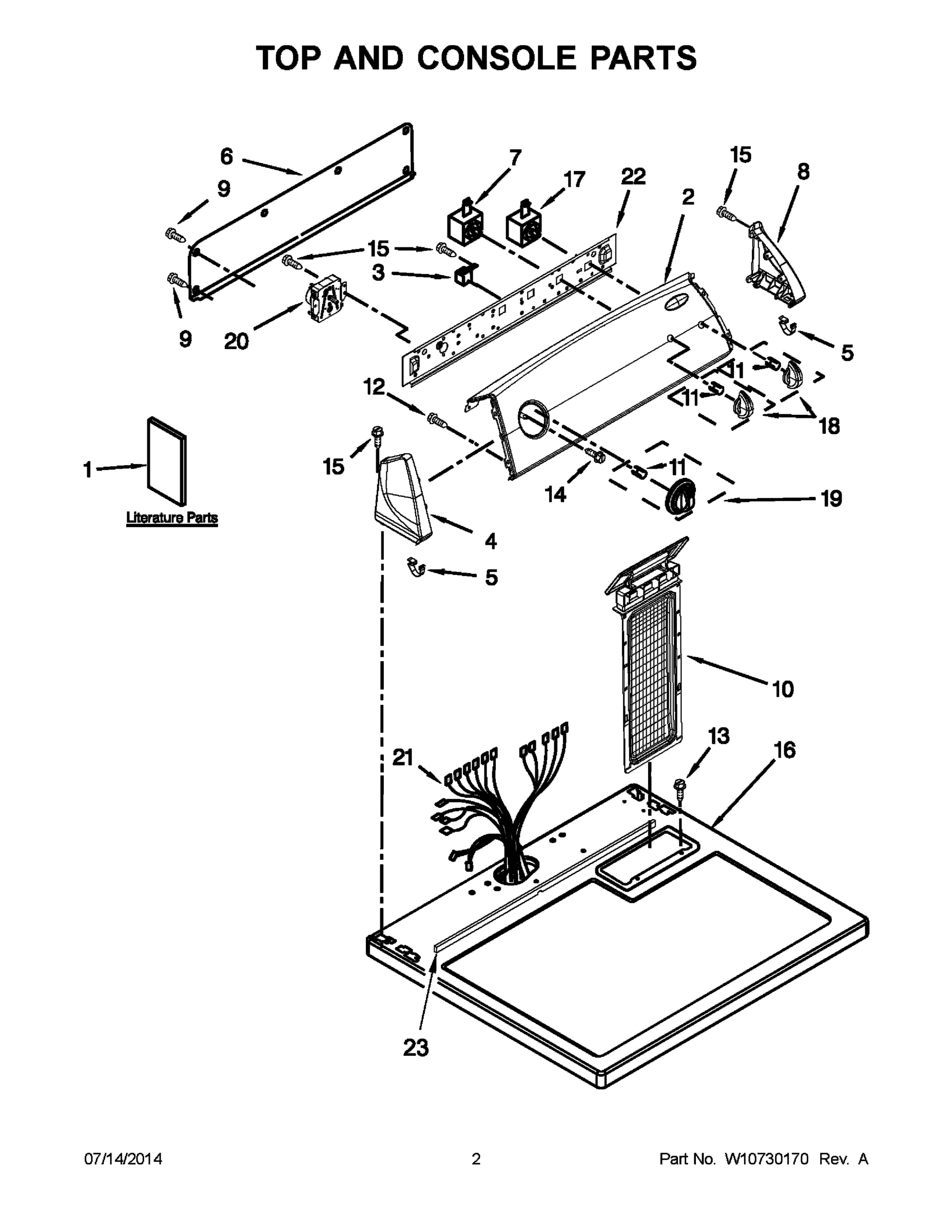 02 - TOP AND CONSOLE PARTS