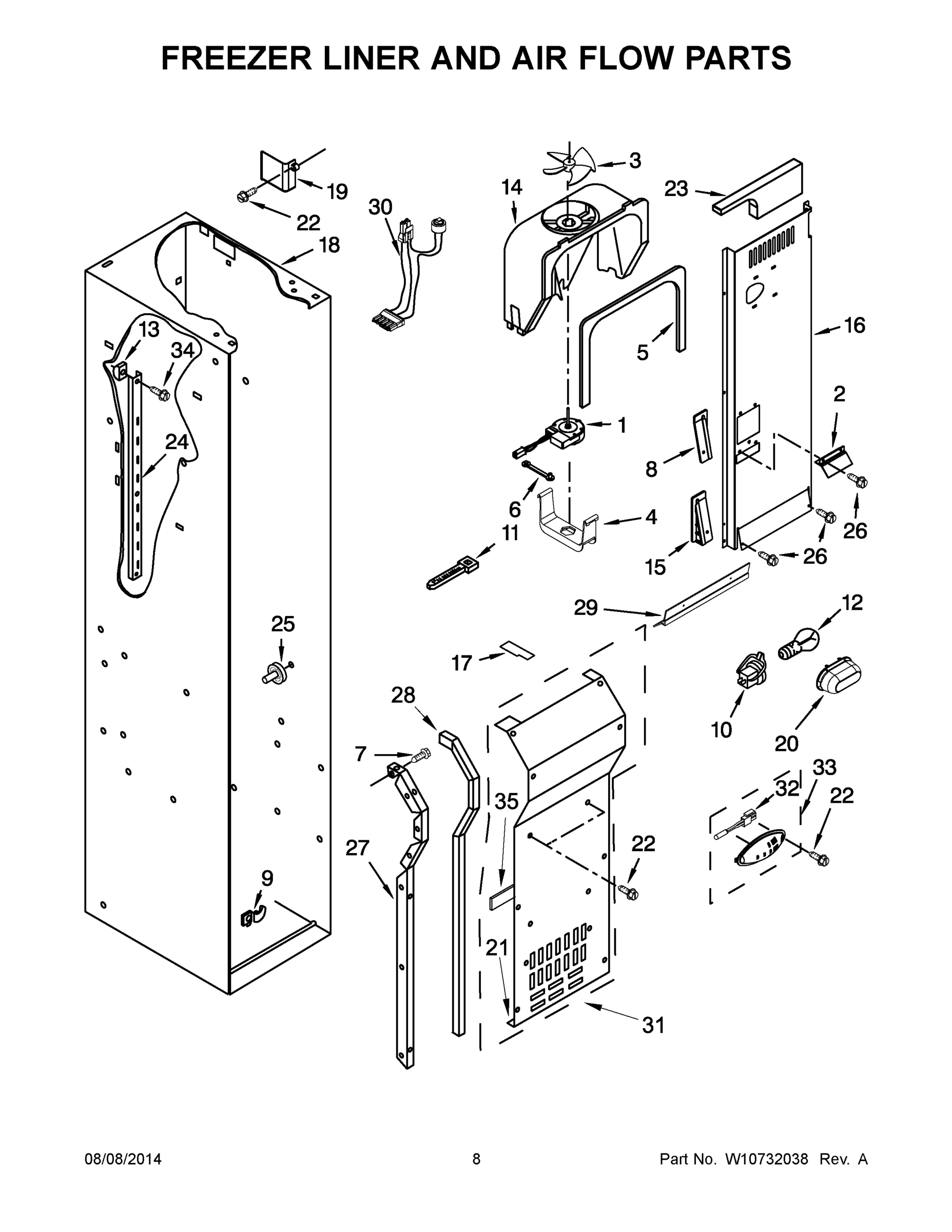 05 - FREEZER LINER AND AIR FLOW PARTS