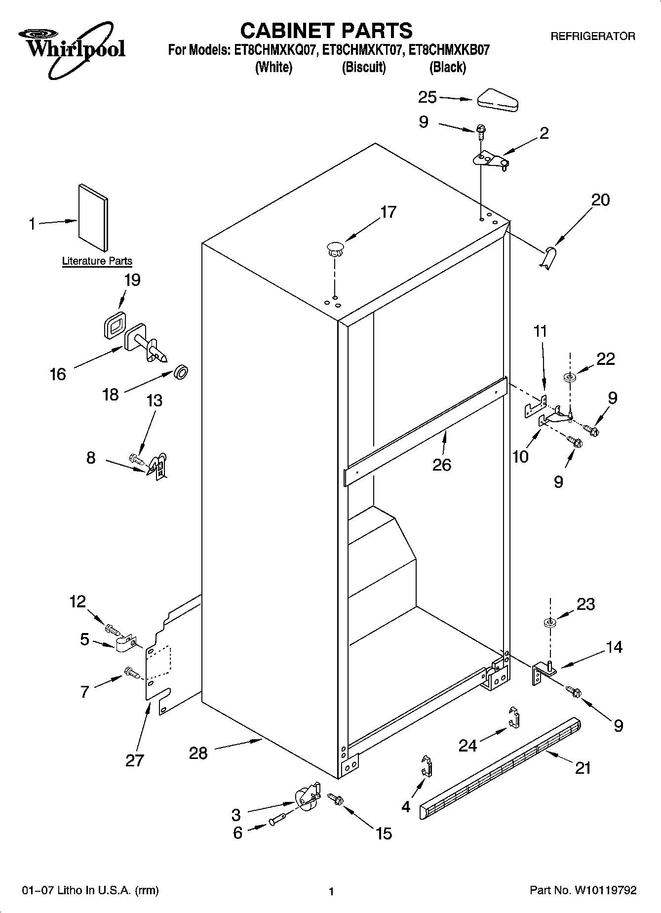 01 - CABINET PARTS