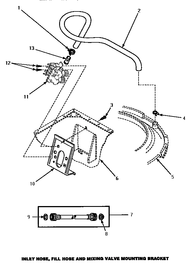 09 - INLET/FILL HOSE & MIXING VLV MTG BRKT