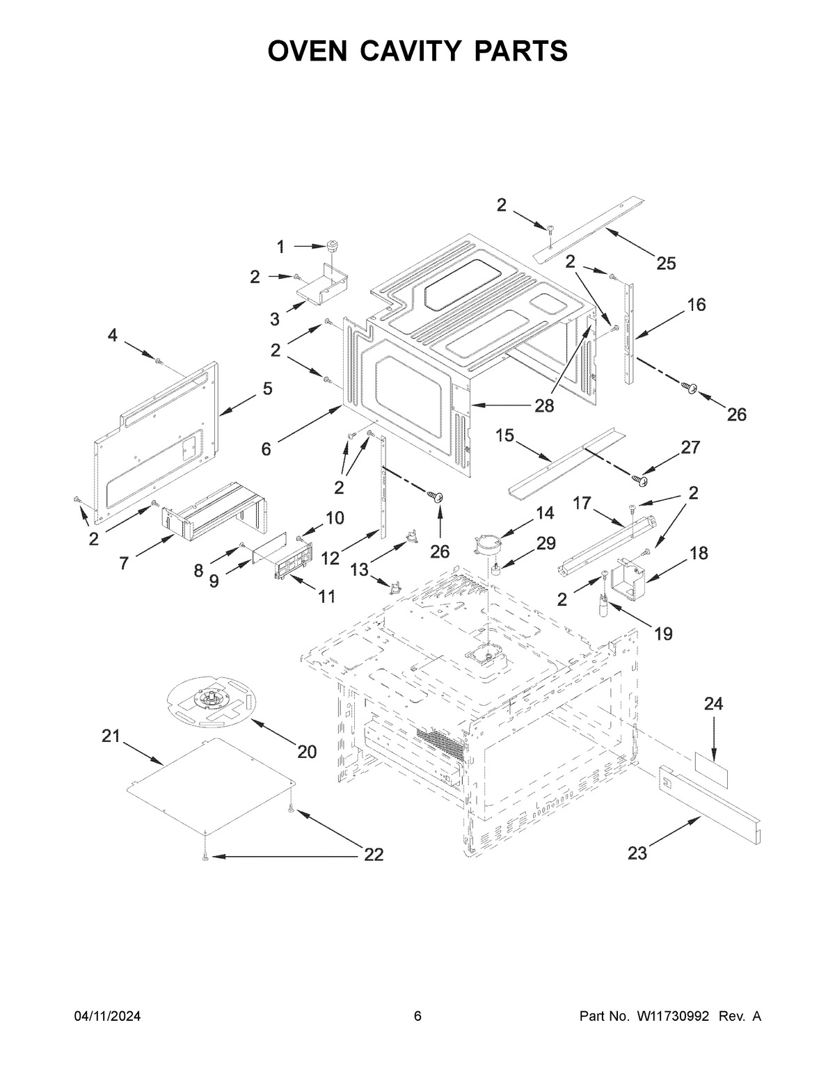 04 - OVEN CAVITY PARTS