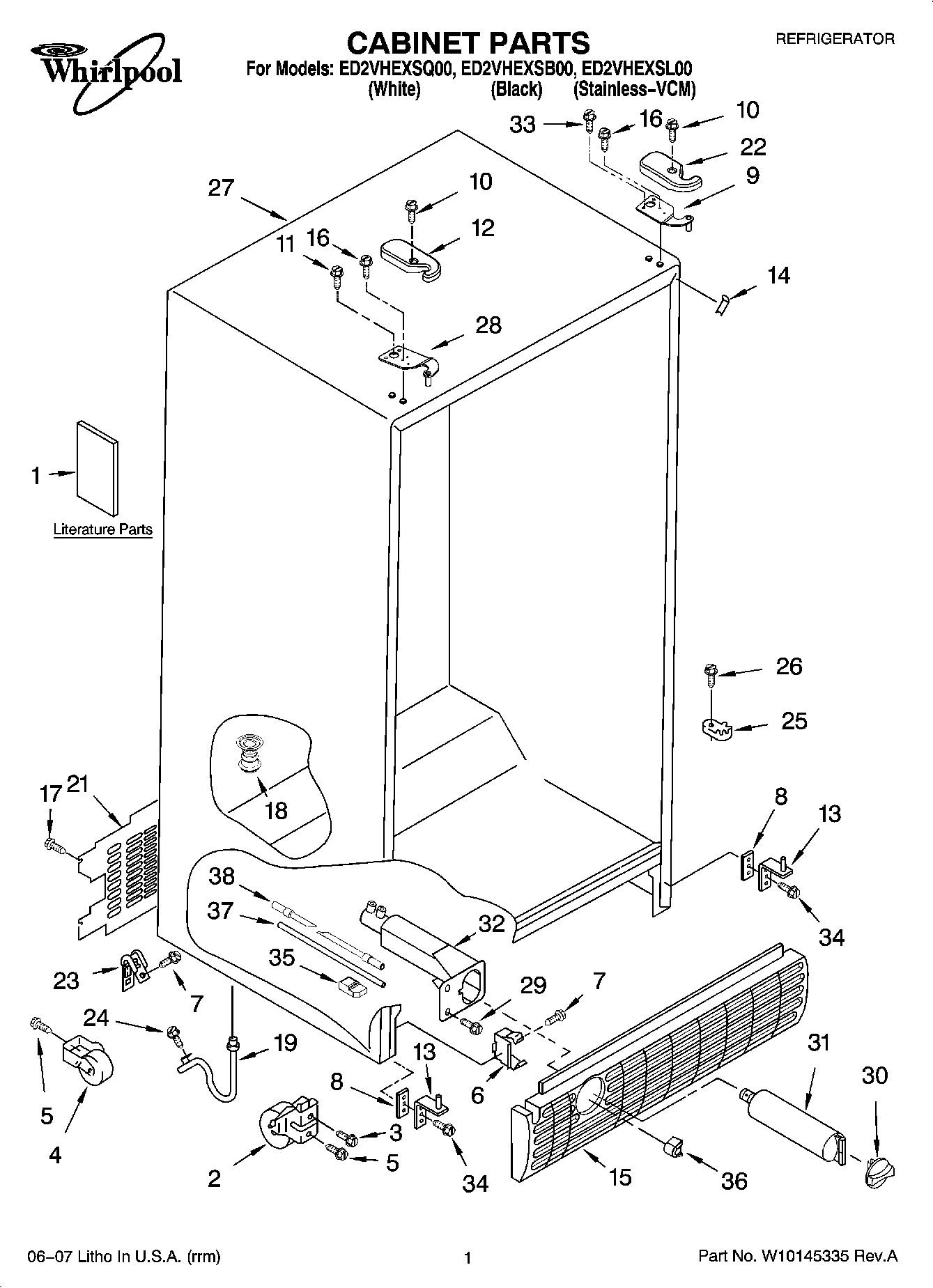 01 - CABINET PARTS