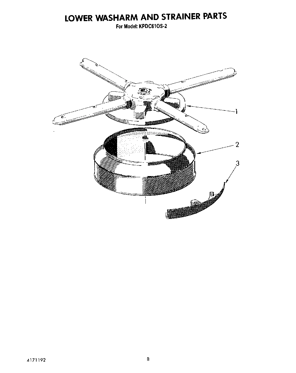05 - LOWER WASHARM AND STRAINER