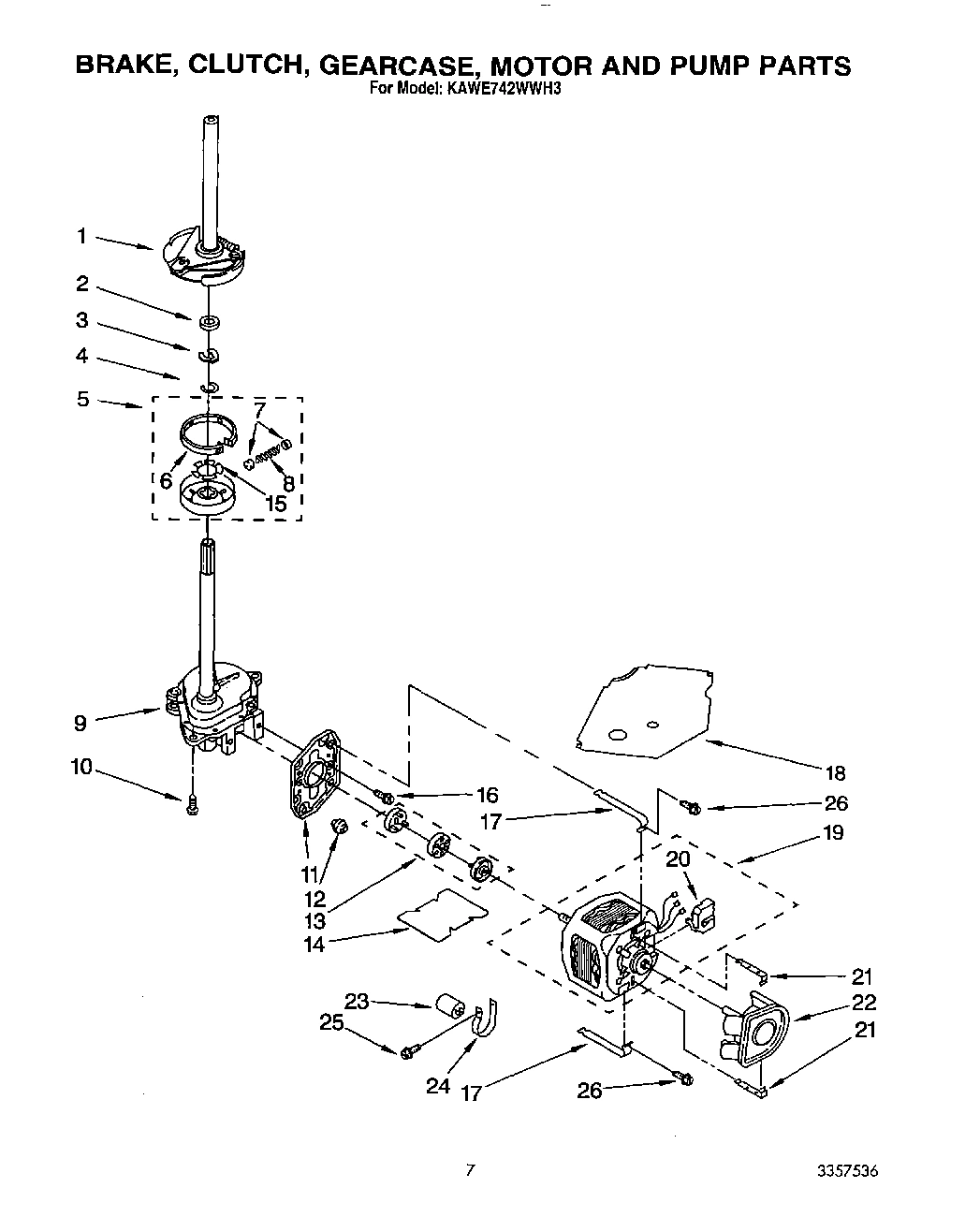05 - BRAKE, CLUTCH, GEARCASE, MOTOR & PUMP