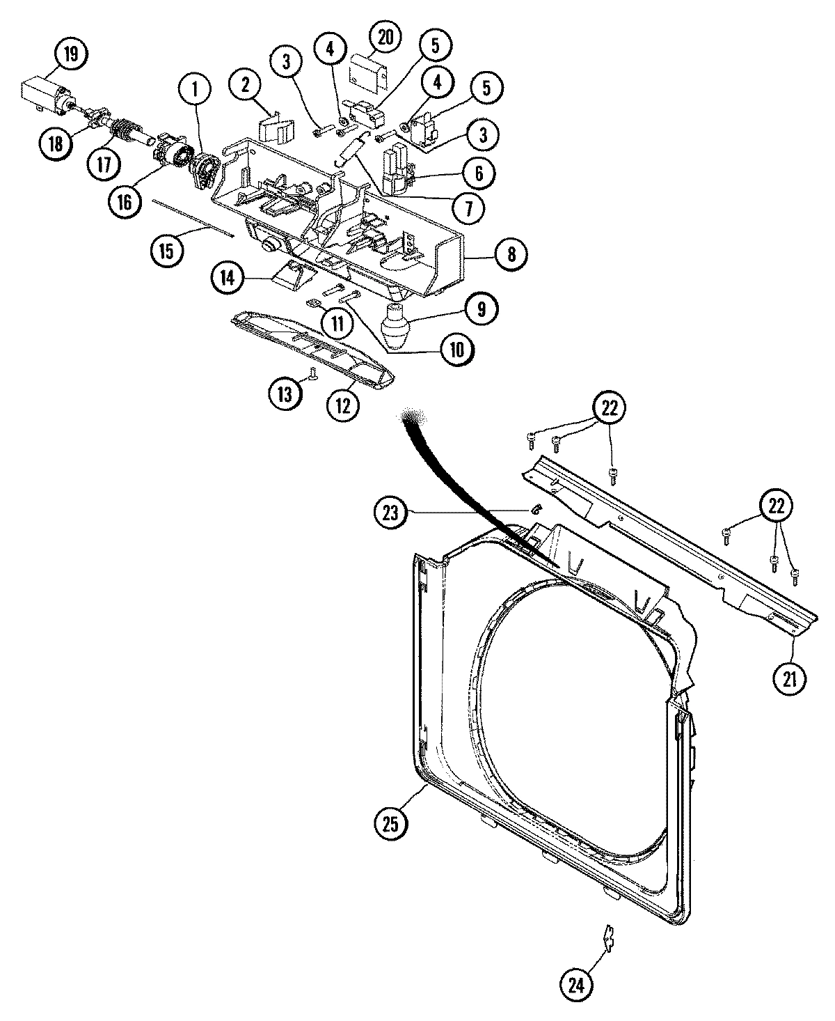 09 - DOOR SHROUD & DOOR LATCH ASSEMBLY (WASH)