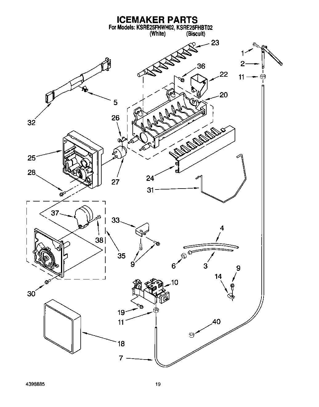 12 - ICEMAKER, OPTIONAL