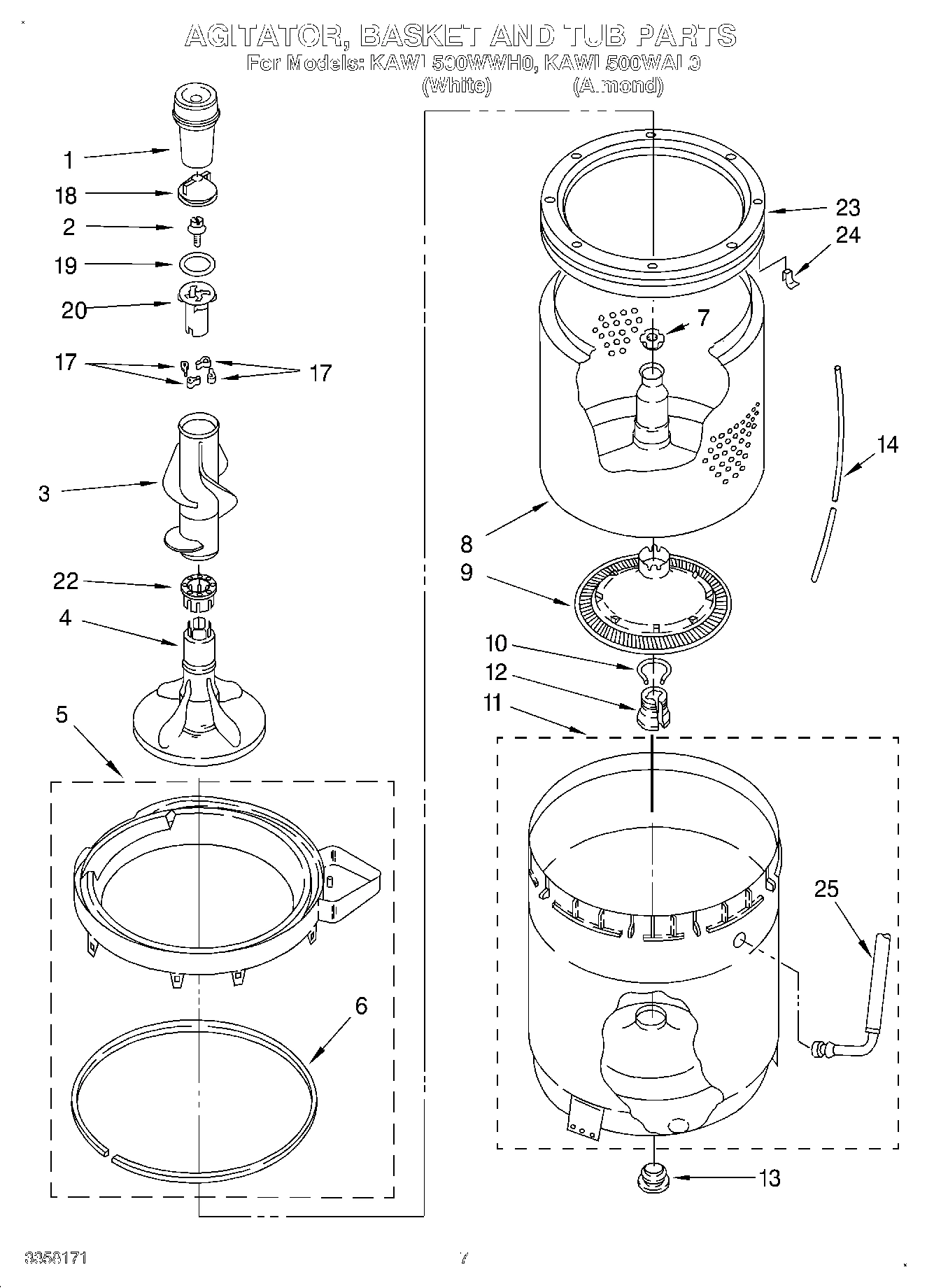 05 - AGITATOR, BASKET AND TUB