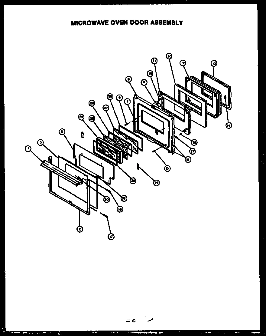 06 - MICROWAVE OVEN DOOR ASSY