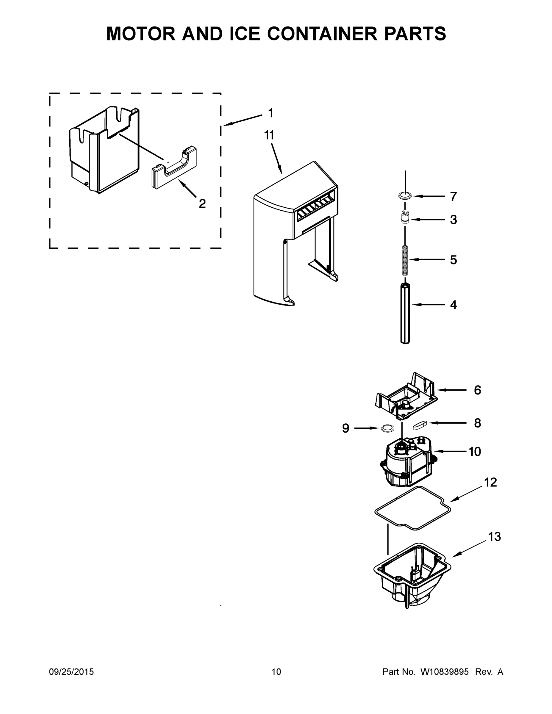 06 - MOTOR AND ICE CONTAINER PARTS