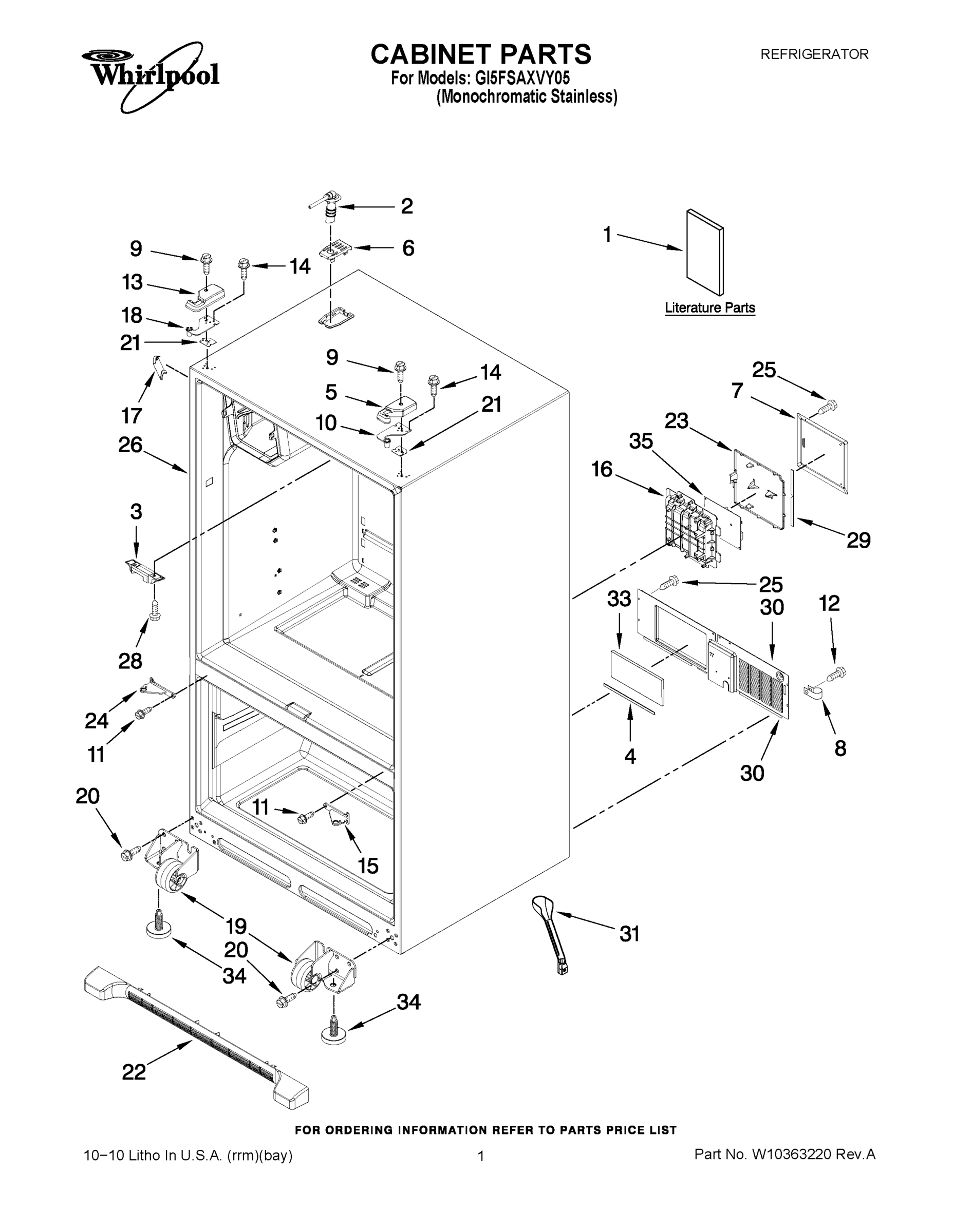 01 - CABINET PARTS