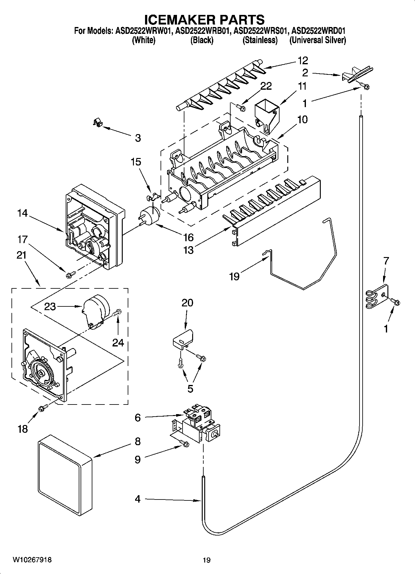 12 - ICEMAKER PARTS