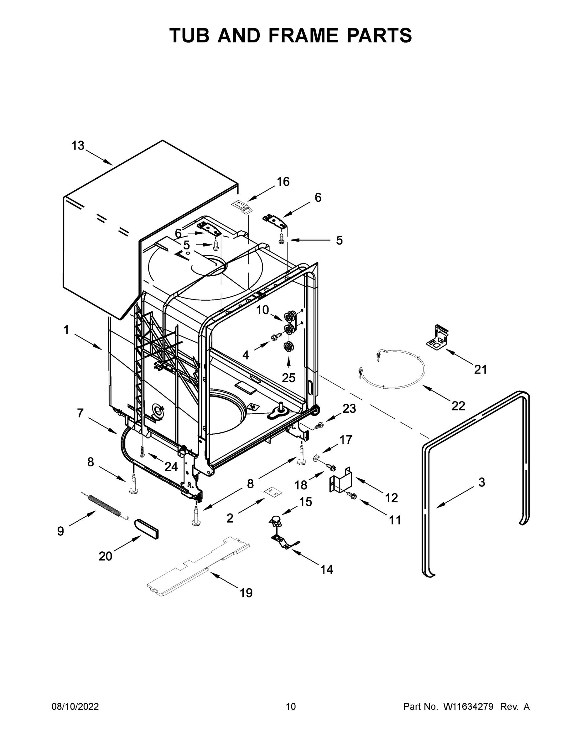 06 - TUB AND FRAME PARTS