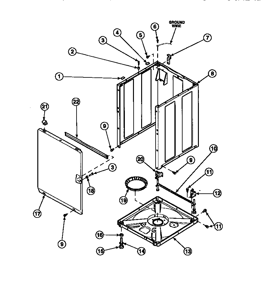 07 - FRONT PANEL, BASE ASSY AND CABINET ASSY