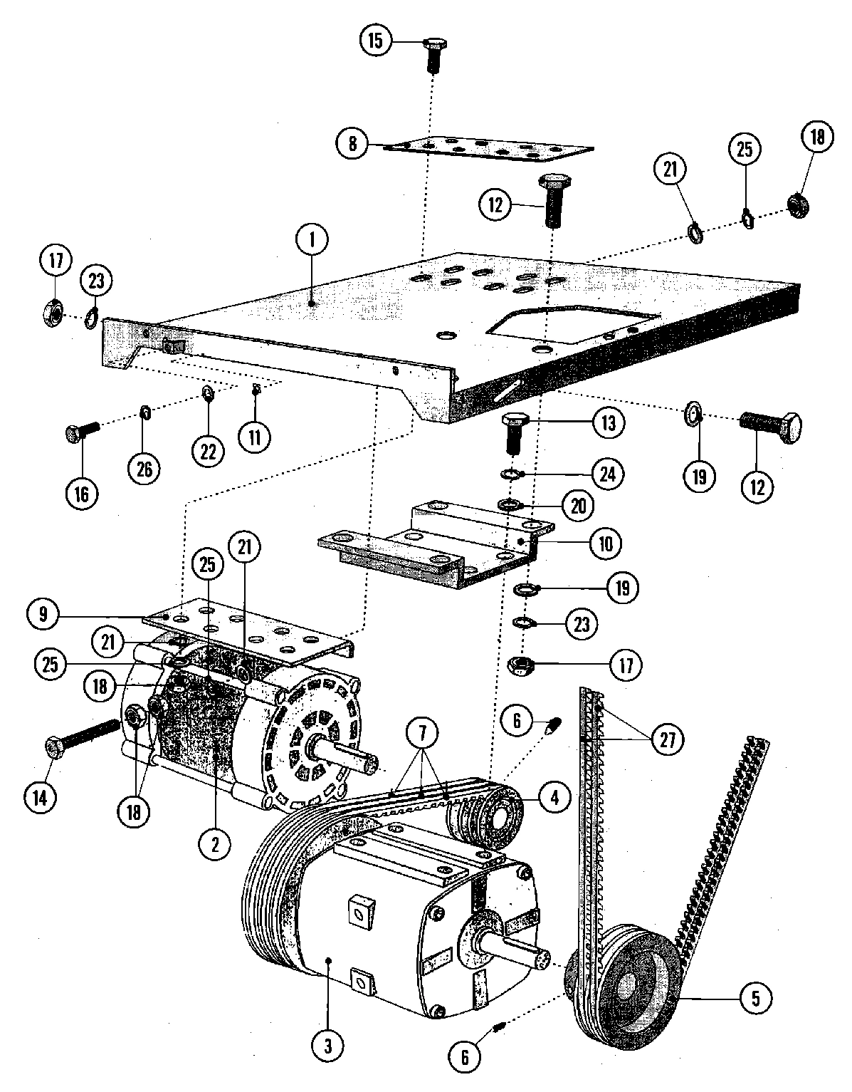 07 - MOTOR & BASKET PULLEY