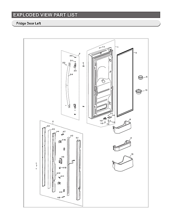 Left Refrigerator Door