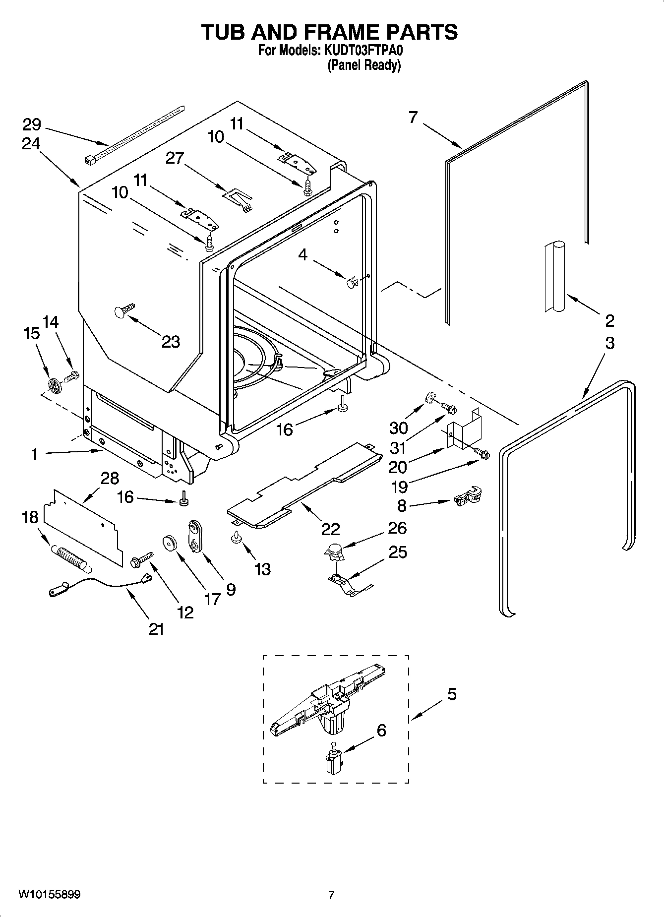 07 - TUB AND FRAME PARTS