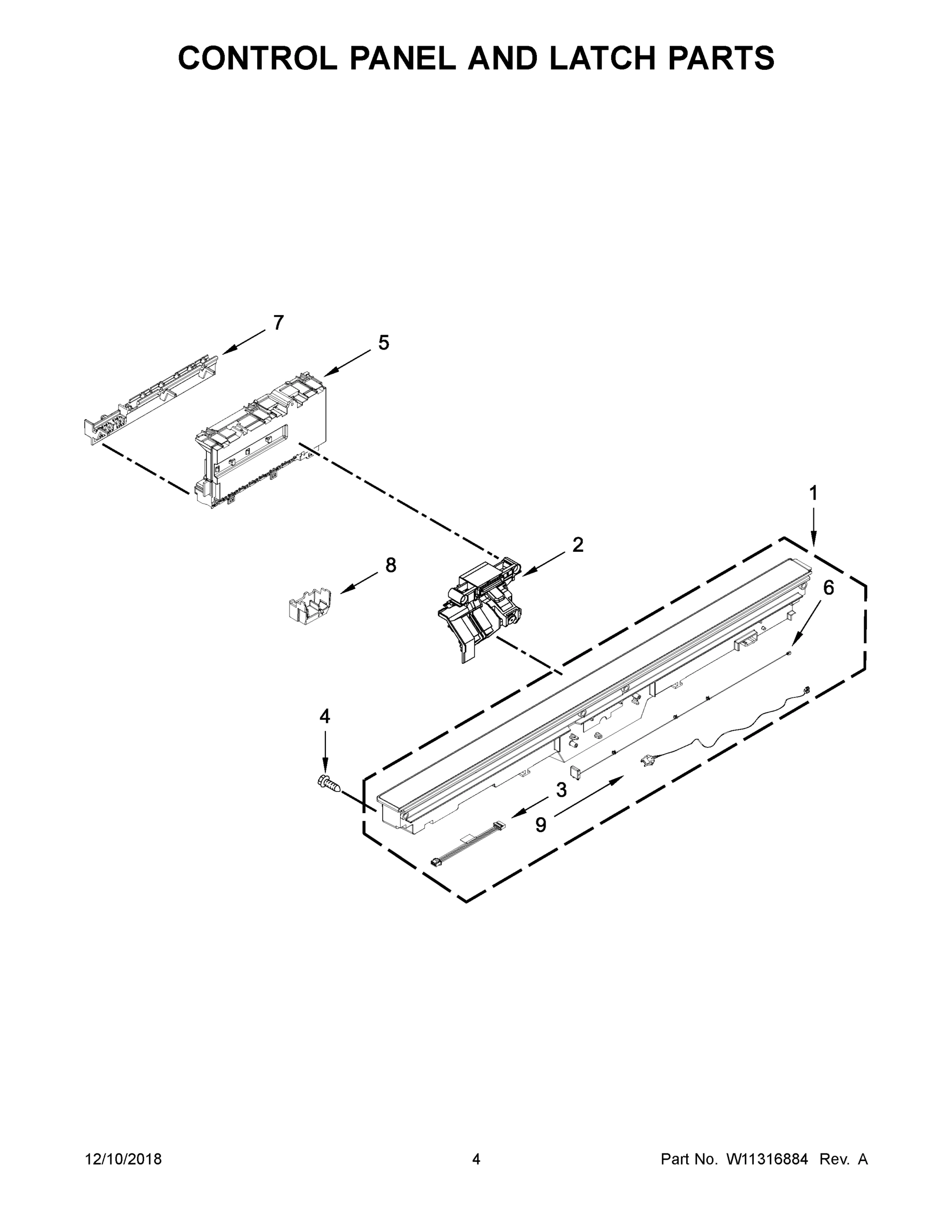 03 - CONTROL PANEL AND LATCH PARTS