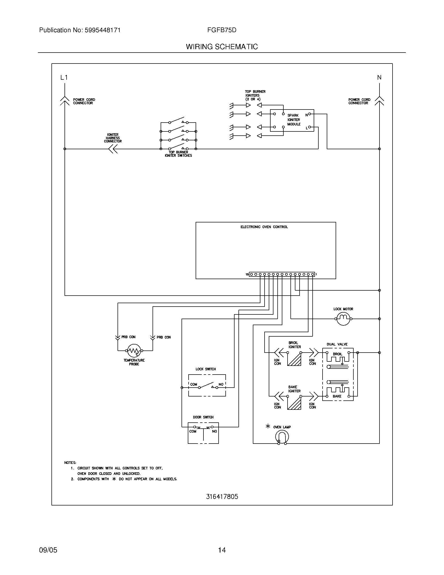 14 - WIRING SCHEMATIC