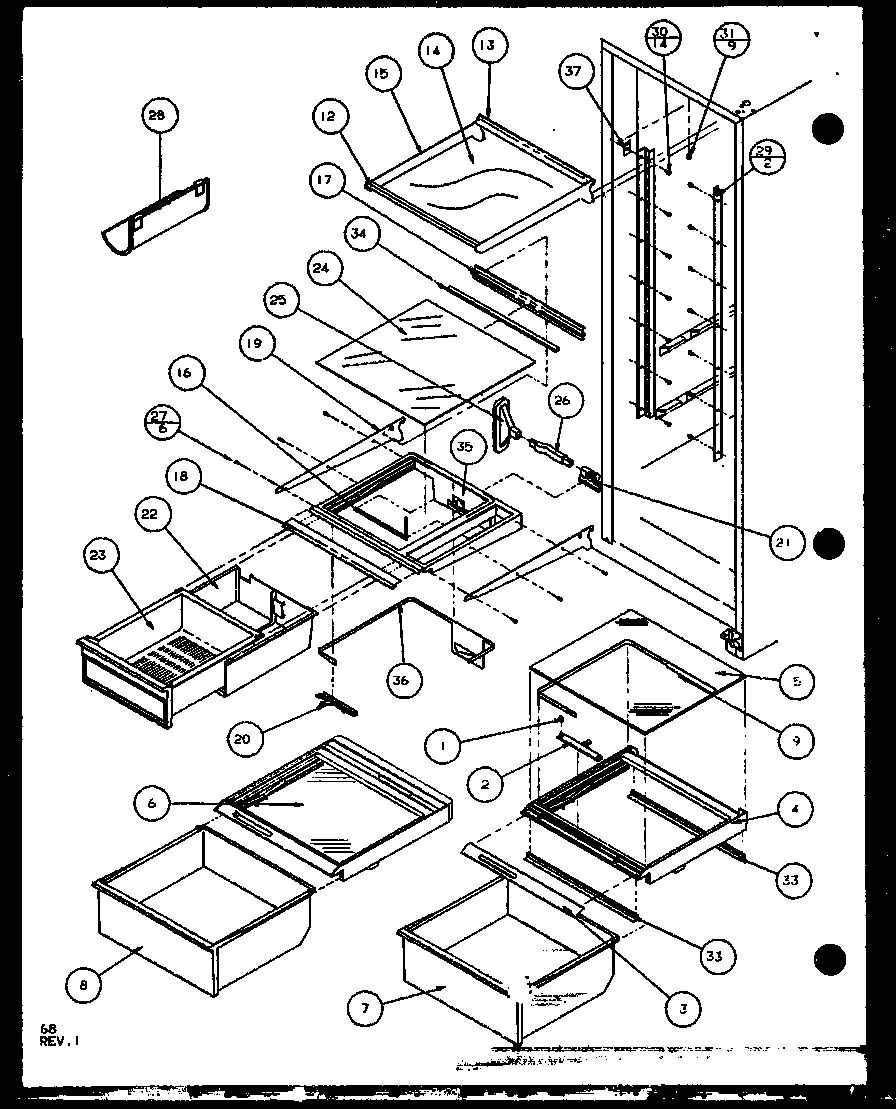 13 - REF SHELVING AND DRAWERS