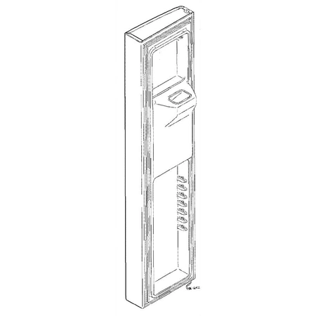 WR78X22103 GE Refrigerator Freezer Door Assem