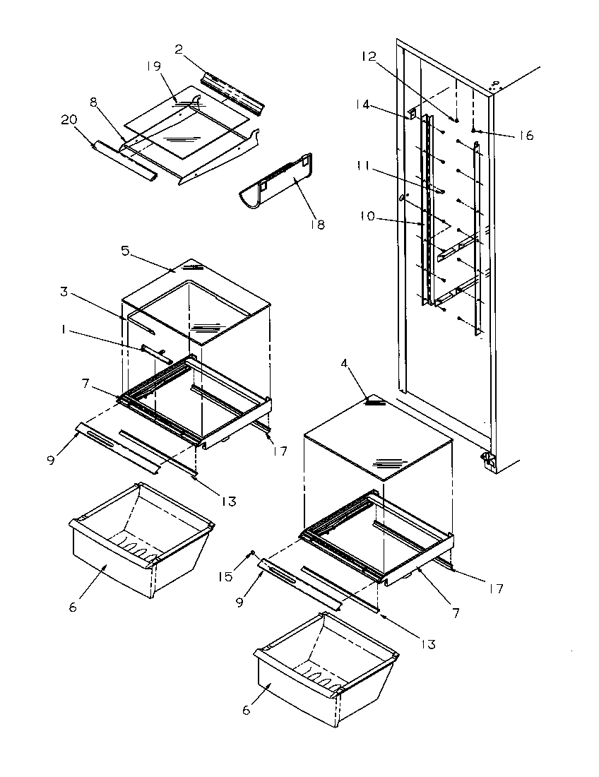 14 - REF SHELVING AND DRAWERS