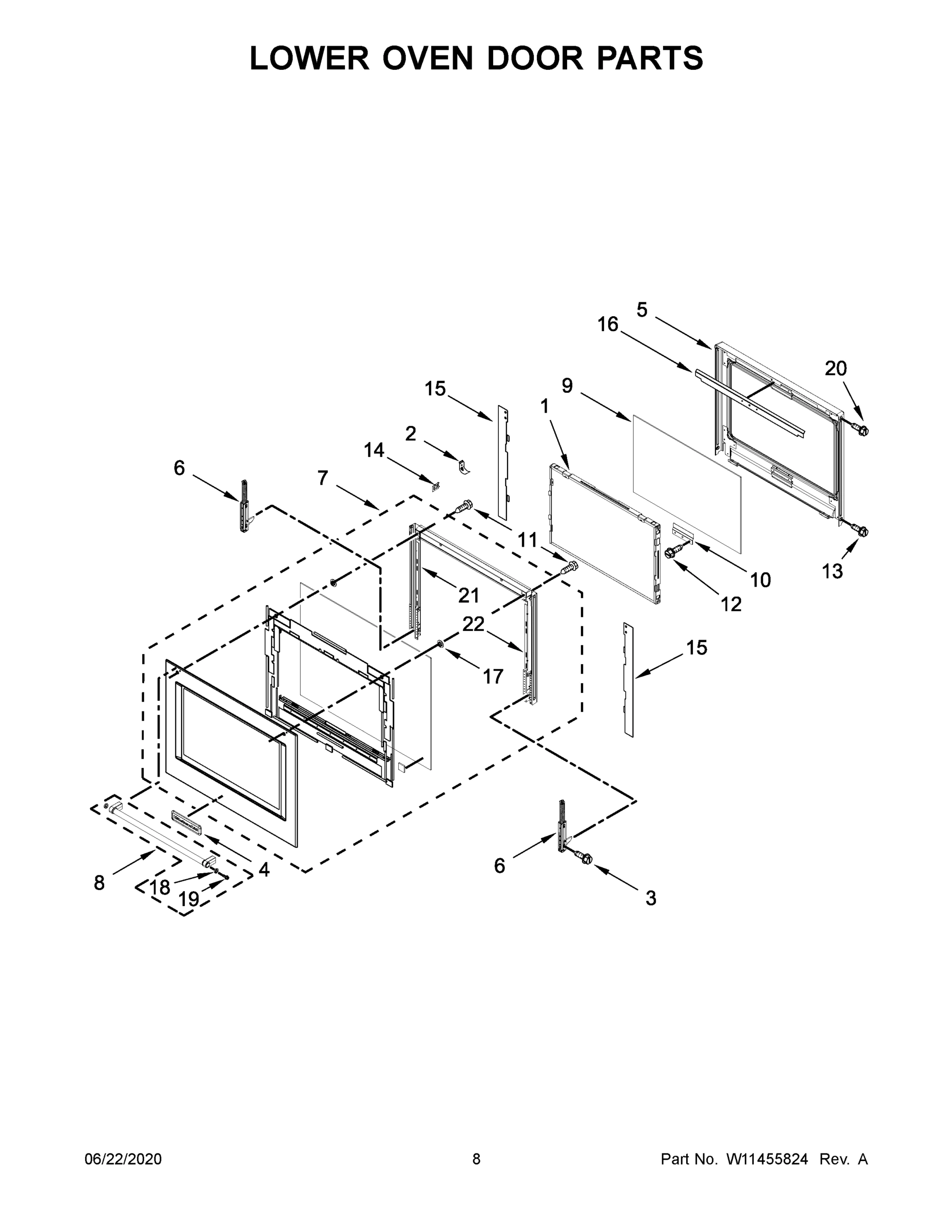 05 - LOWER OVEN DOOR PARTS