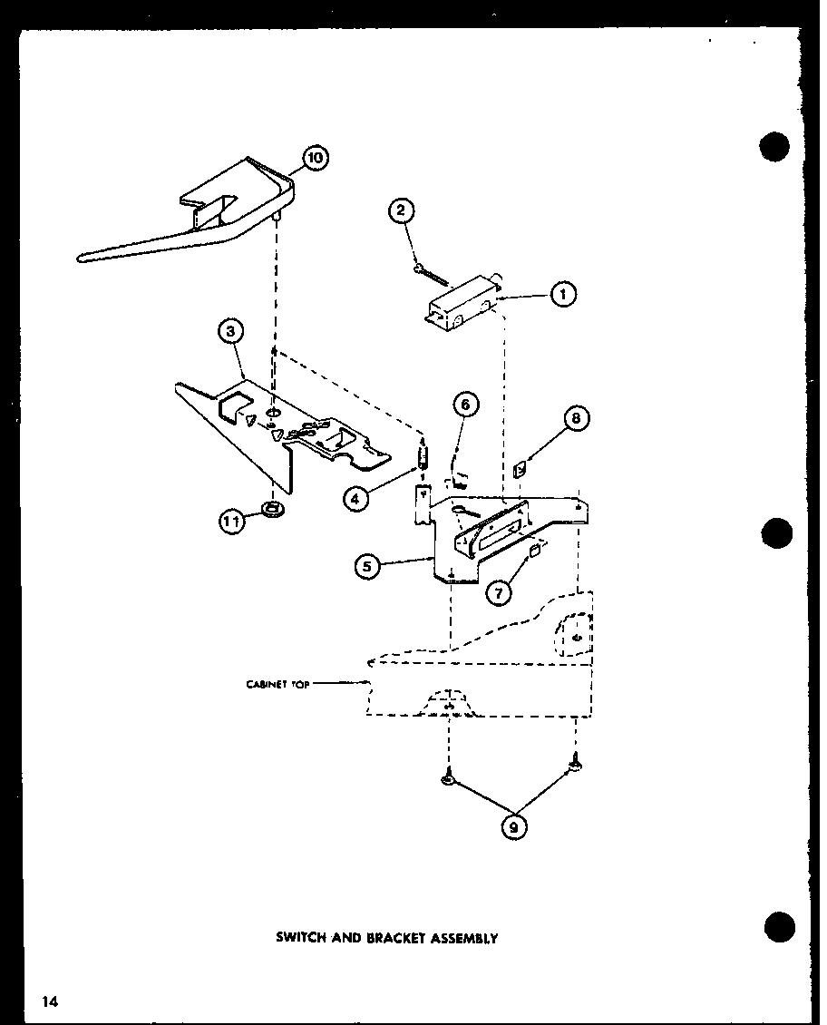 10 - SWITCH ANDBRACKET ASSY