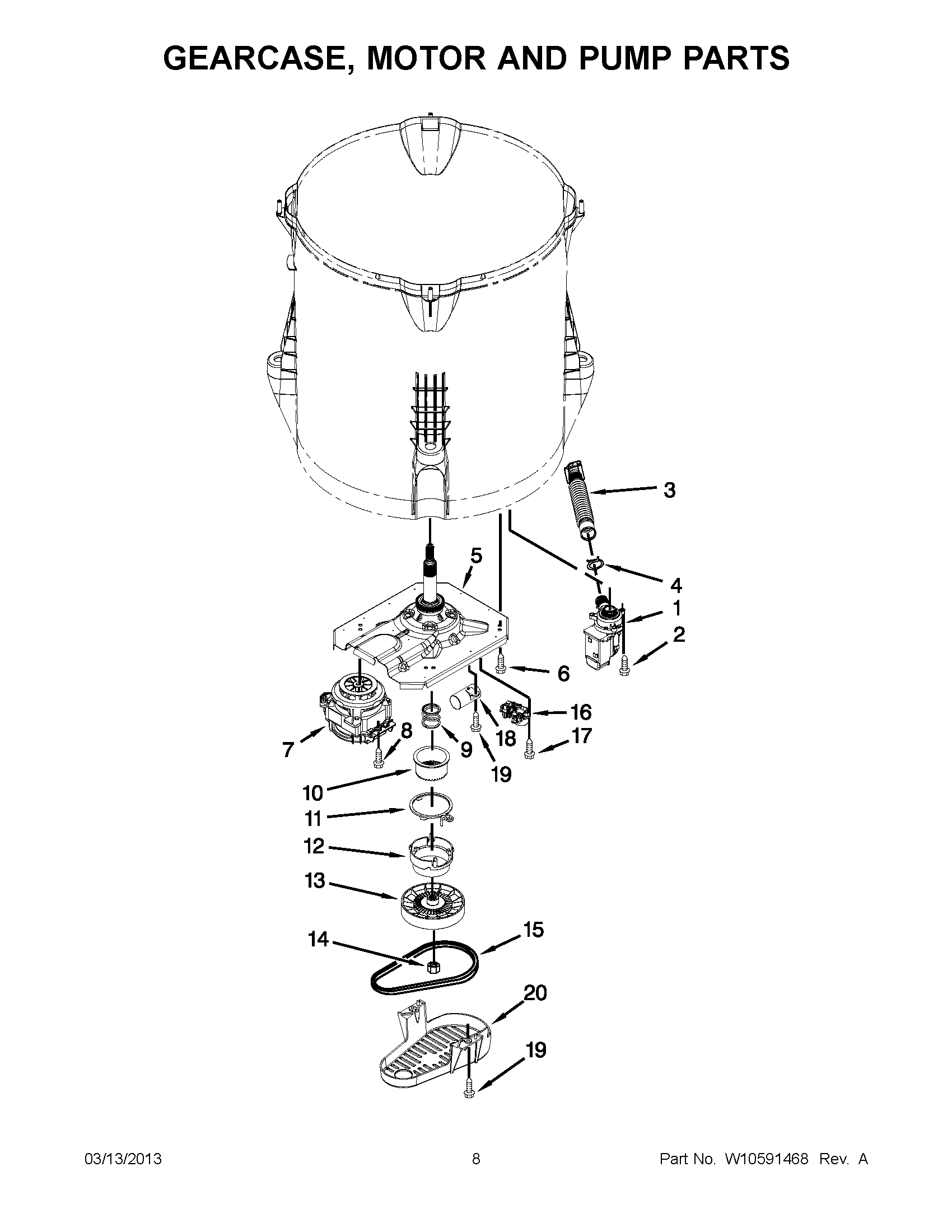 04 - GEARCASE, MOTOR AND PUMP PARTS