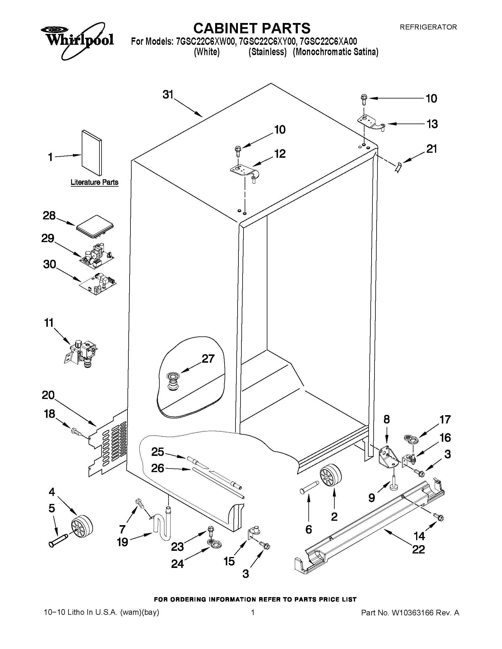 01 - CABINET PARTS