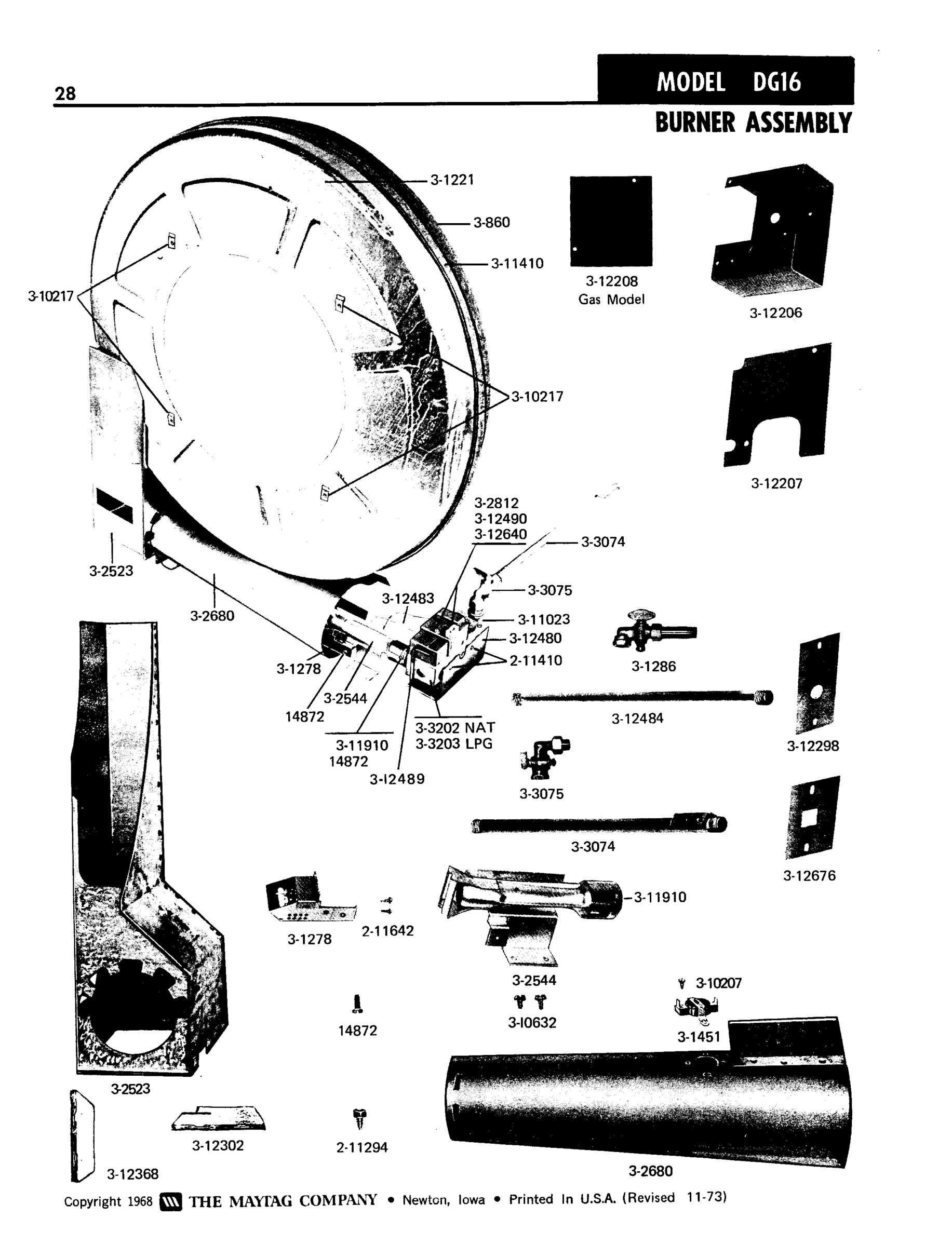 10 - BURNER ASSEMBLY