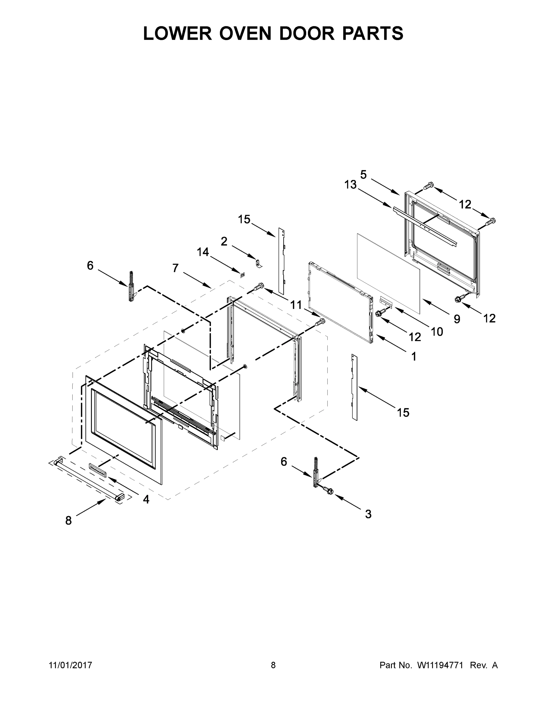 05 - LOWER OVEN DOOR PARTS