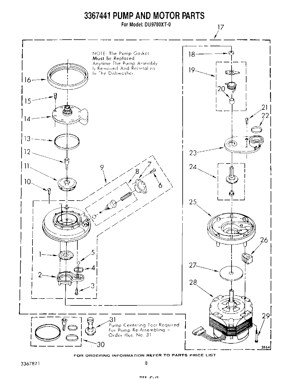 06 - 3367441 PUMP AND MOTOR