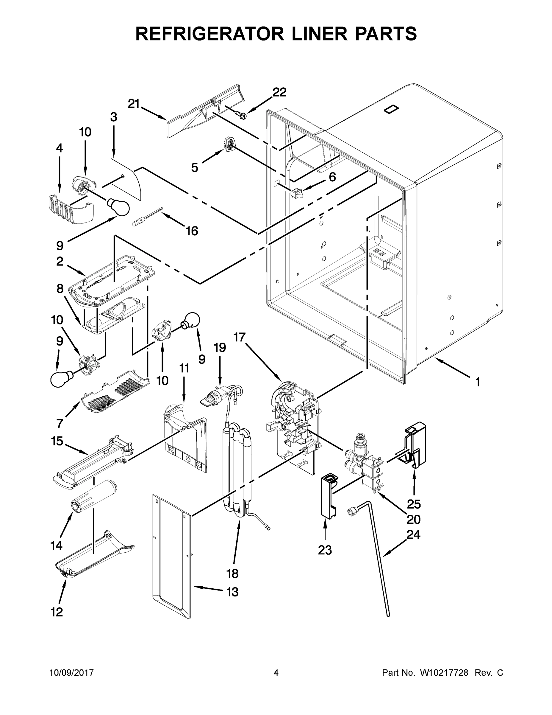 03 - REFRIGERATOR LINER PARTS