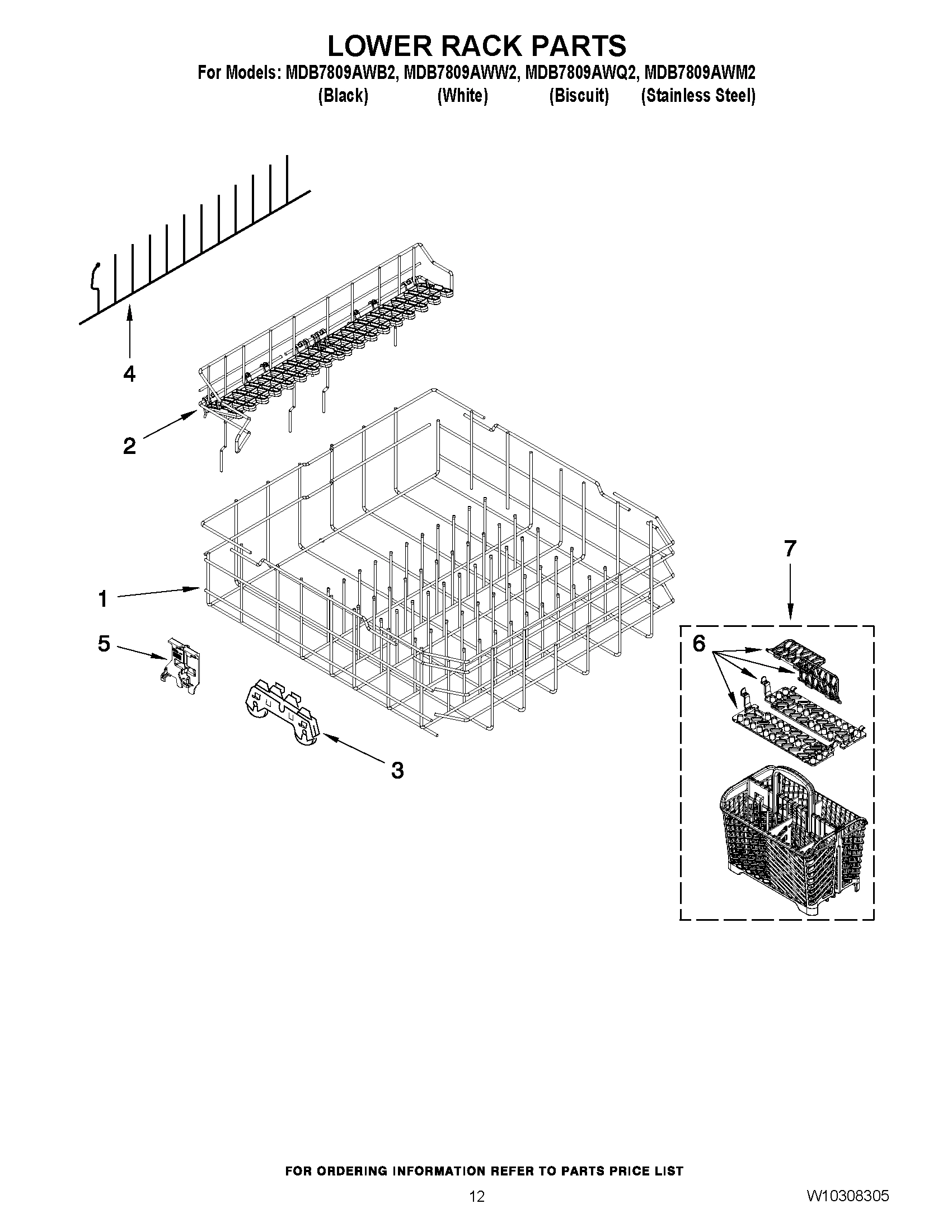 10 - LOWER RACK PARTS