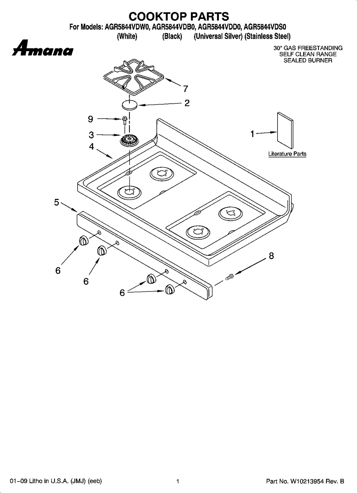 01 - COOKTOP PARTS