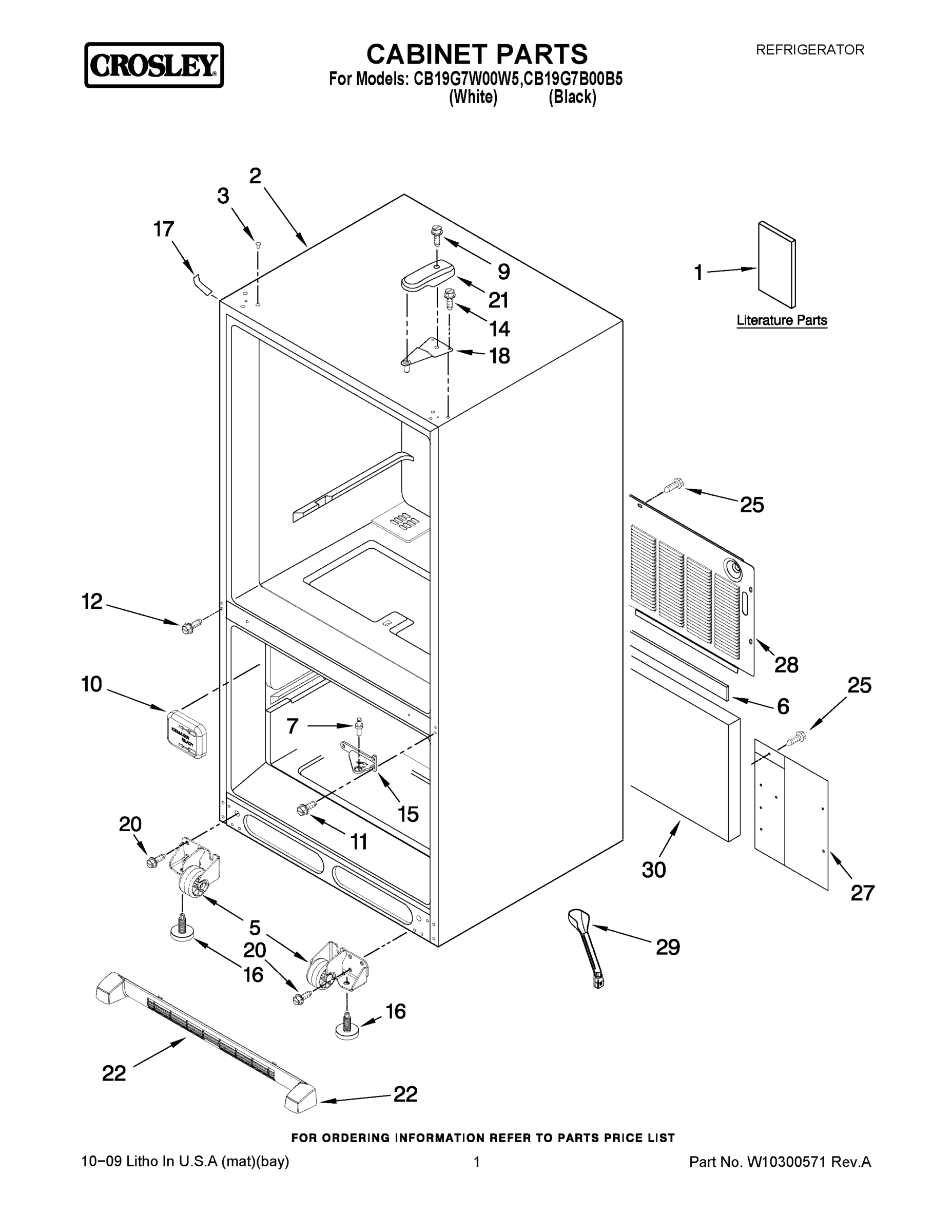 01 - CABINET PARTS